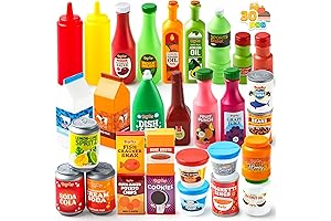 JOYIN 30-Piece Play Canned Food Grocery Set