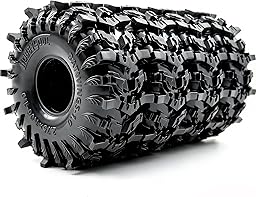 HOBBYSOUL 1.0 Tires - 70 * 27mm Tall Batwings Super Soft Sticky mud Tyre for RC Crawler 1/24 SCX24 1/18 TRX4M Upgrades