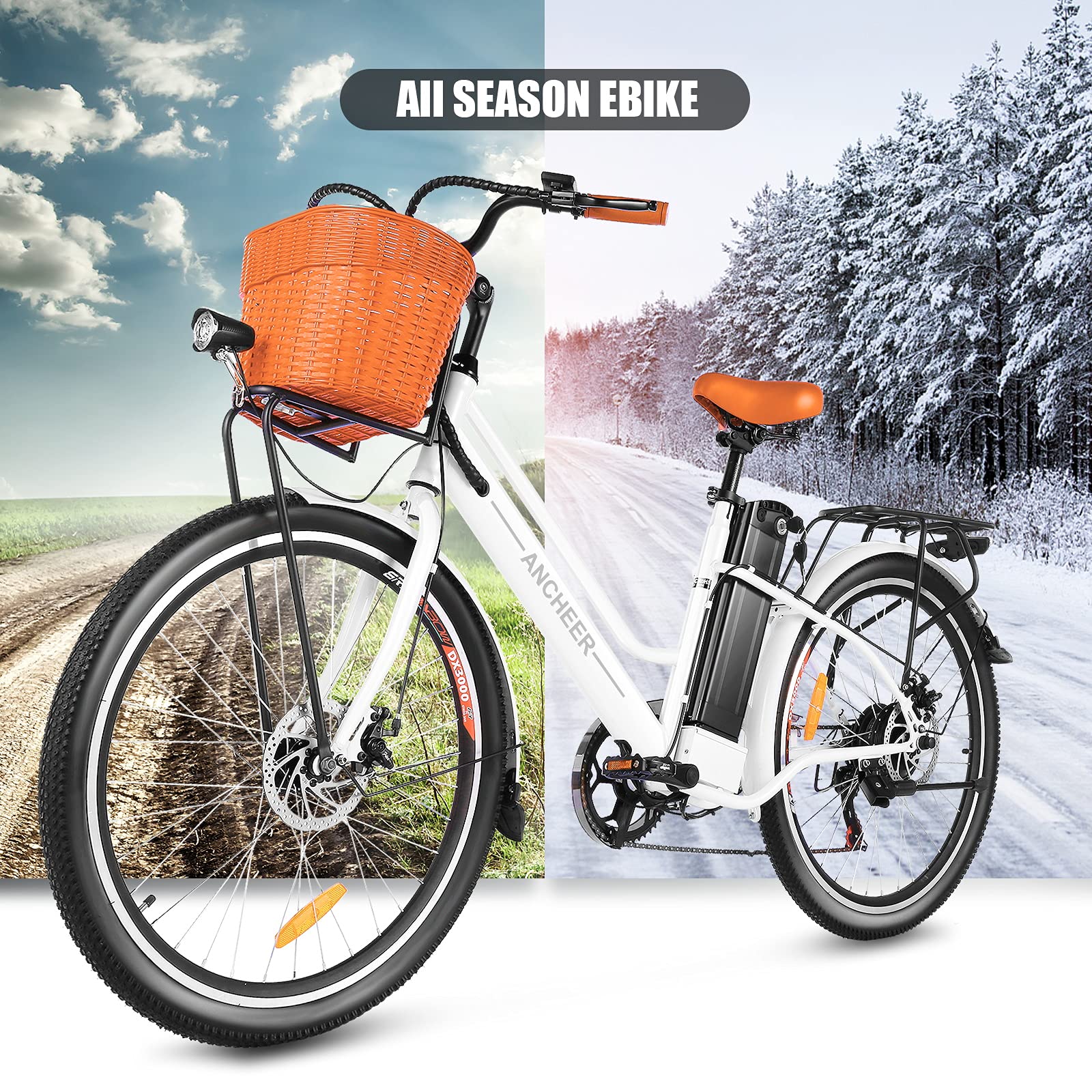 Buy ANCHEER Electric Bicycle, 26'' Electric City Bike, Low Frame