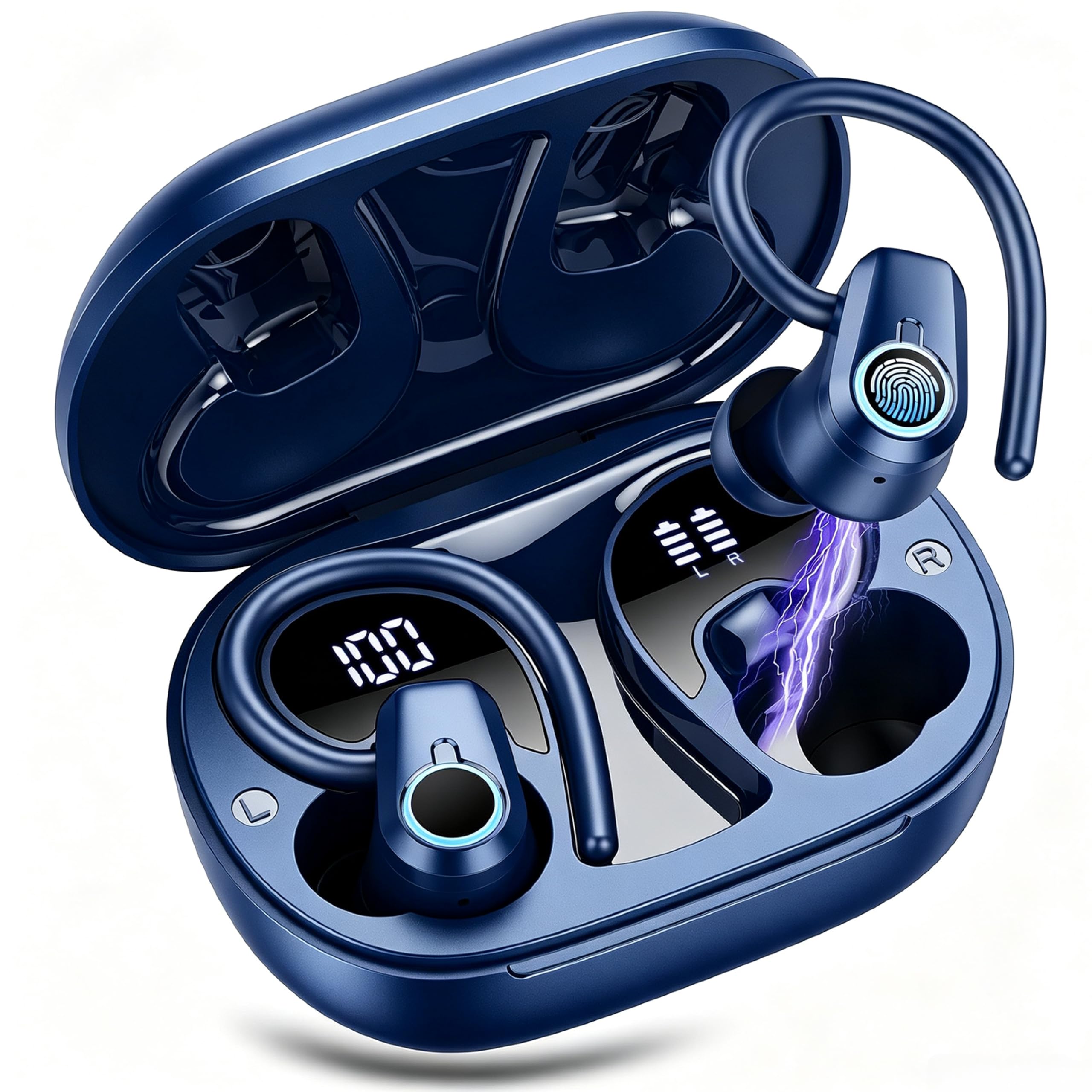 Poounur Bluetooth Kopfhörer Sport, 2026 Kopfhörer Kabellos Bluetooth 5.3