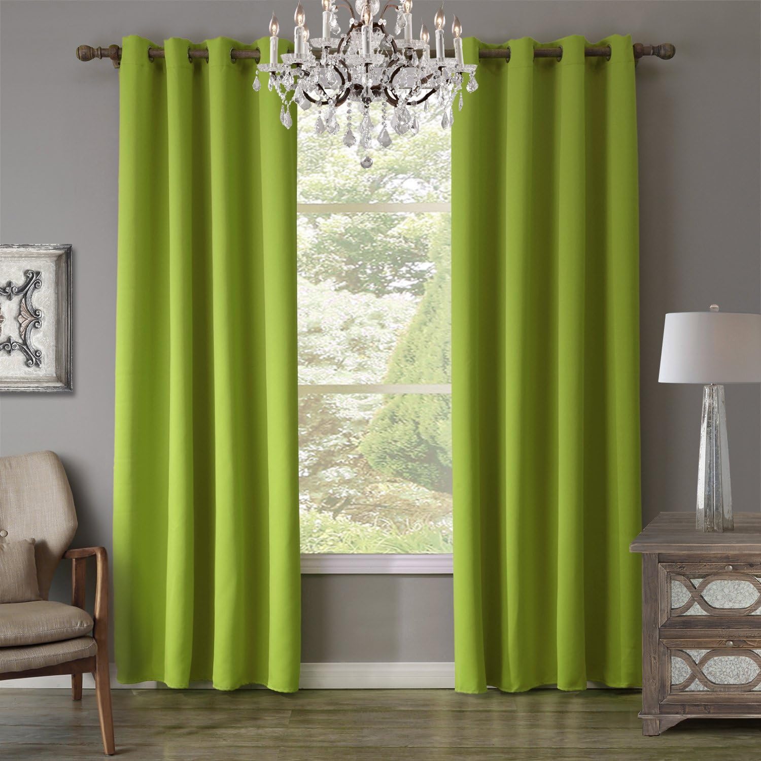 Window Curtain Darkening Thermal Insulated Blackout Grommet