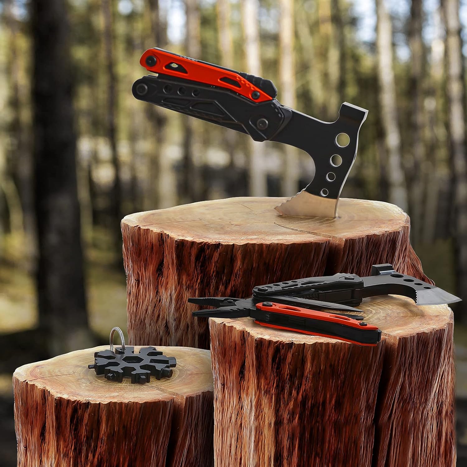 Sahara Sailor Survival Shovel & 15 in 1 Camping Multitool Hammer, Hatchet Axe, Piler Camping Accessories Outdoor Survival Gear and Equipment Gifts for Men, Camping Hatchet Tool : Sports & Outdoors
