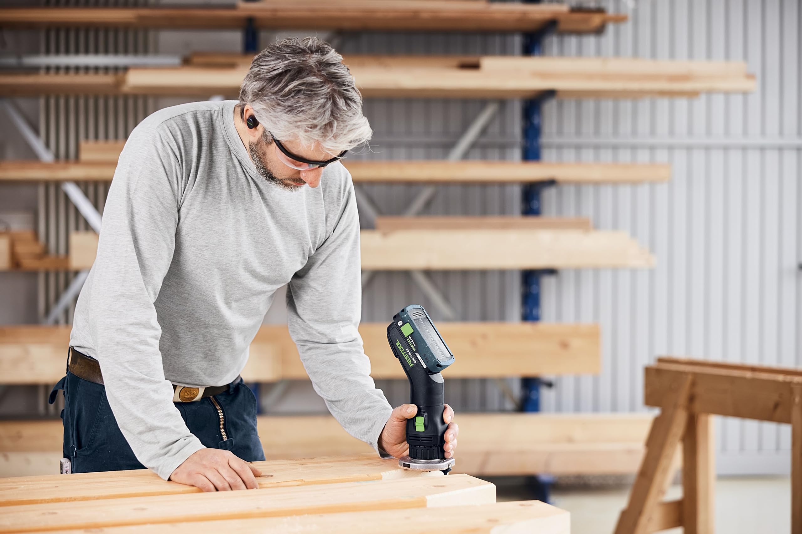 Festool Affleureuse sans fil OFKC 500 R3 EB-Basic - 577985 | Défonceuse de chants sur batterie 18 V - moteur EC-Tec sans balais - réglage profondeur 0,1 mm