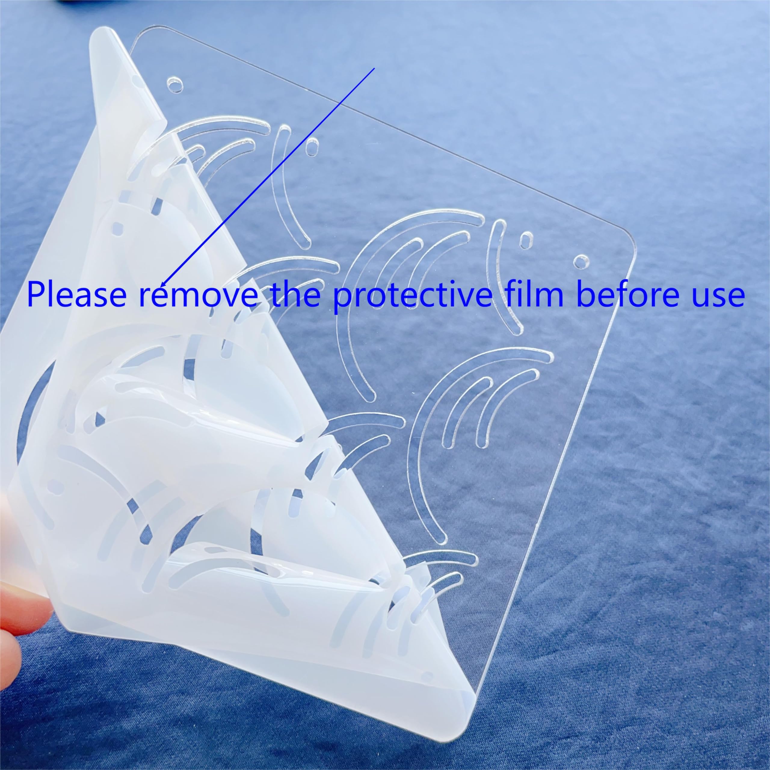 4 Stencil Acrilico Sashiko 12x12cm - Per Ricamo E Quilting, Spessore 2.5mm, Motivi Tradizionali - Foto 3