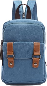 Arbag Small Cute Backpack Vintage Casual Canvas Shoulder Bag Daypack 8528bag,Skyblue