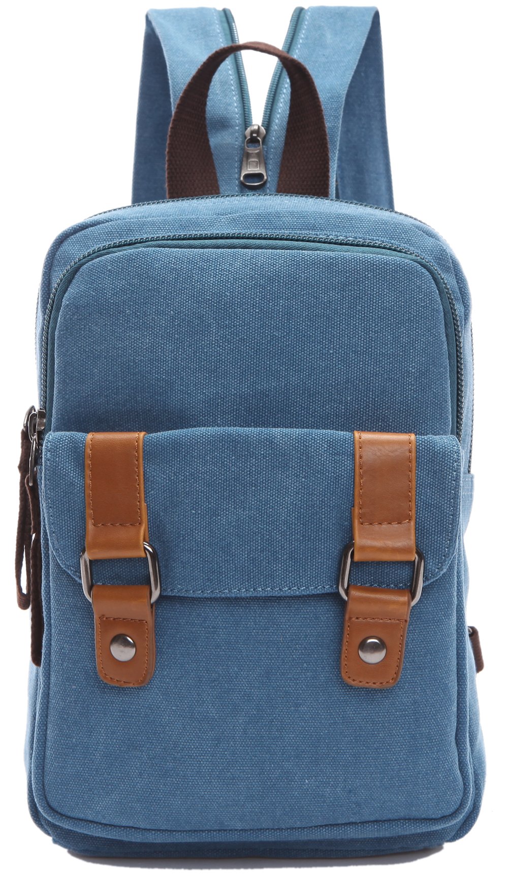 Arbag Small Cute Backpack Vintage Casual Canvas Shoulder Bag Daypack 8528bag,Skyblue