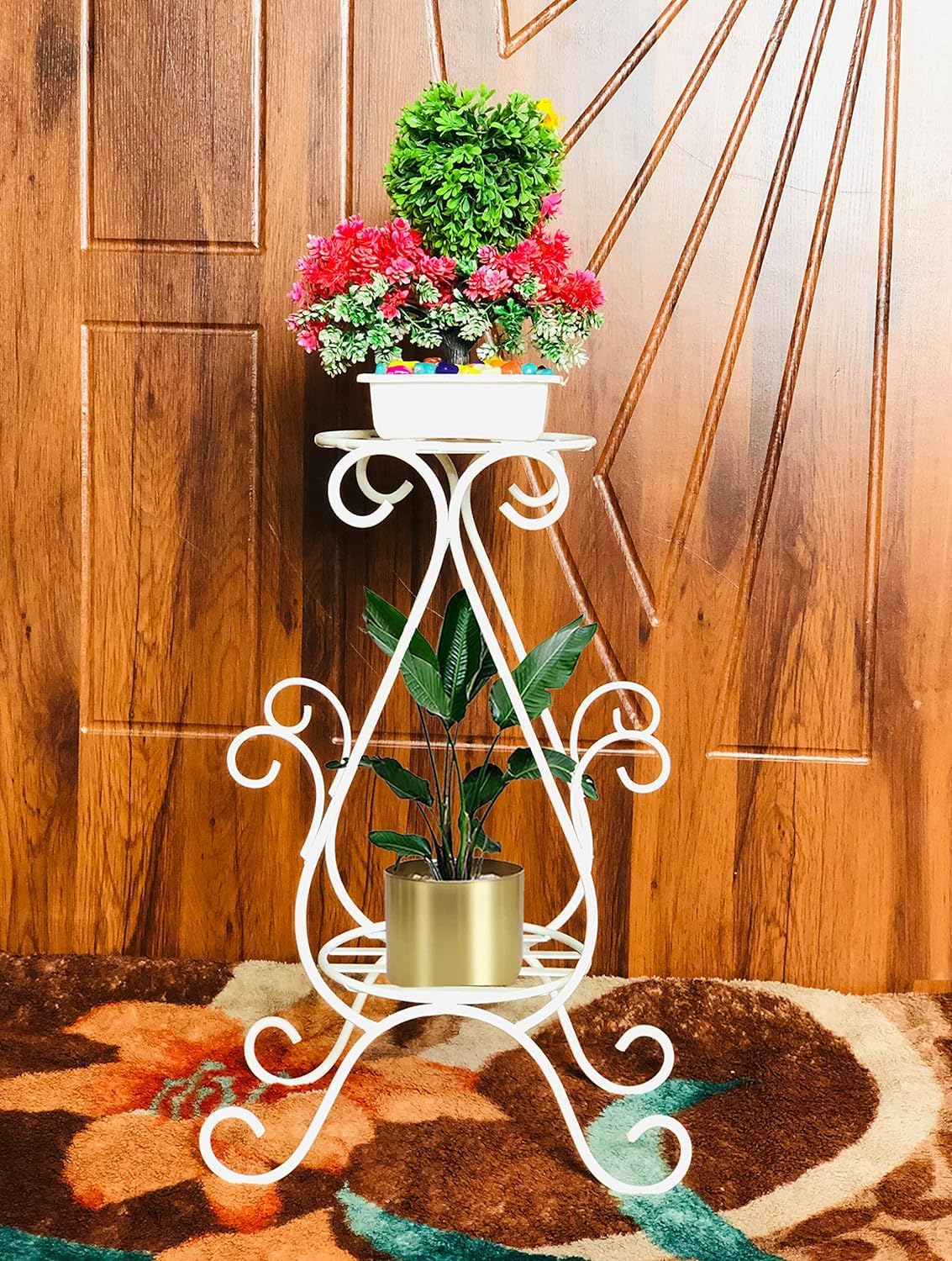 MetalTouch Planter Stand (Ivory) | Metal Pot Stand for multiple plants | Indoor/Outdoor | For Balcony, Living Room Decor (B0CWYYTM72) Amazon Price History, Amazon Price Tracker