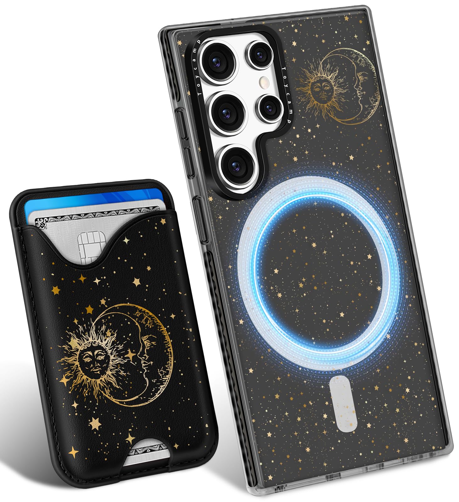 Toycamp for Samsung Galaxy S23 Ultra Case - Compatible with Magsafe Credit Card Holder Wallet Magnetic Cute Women Teen Girls Kawaii Girly Unique Sun