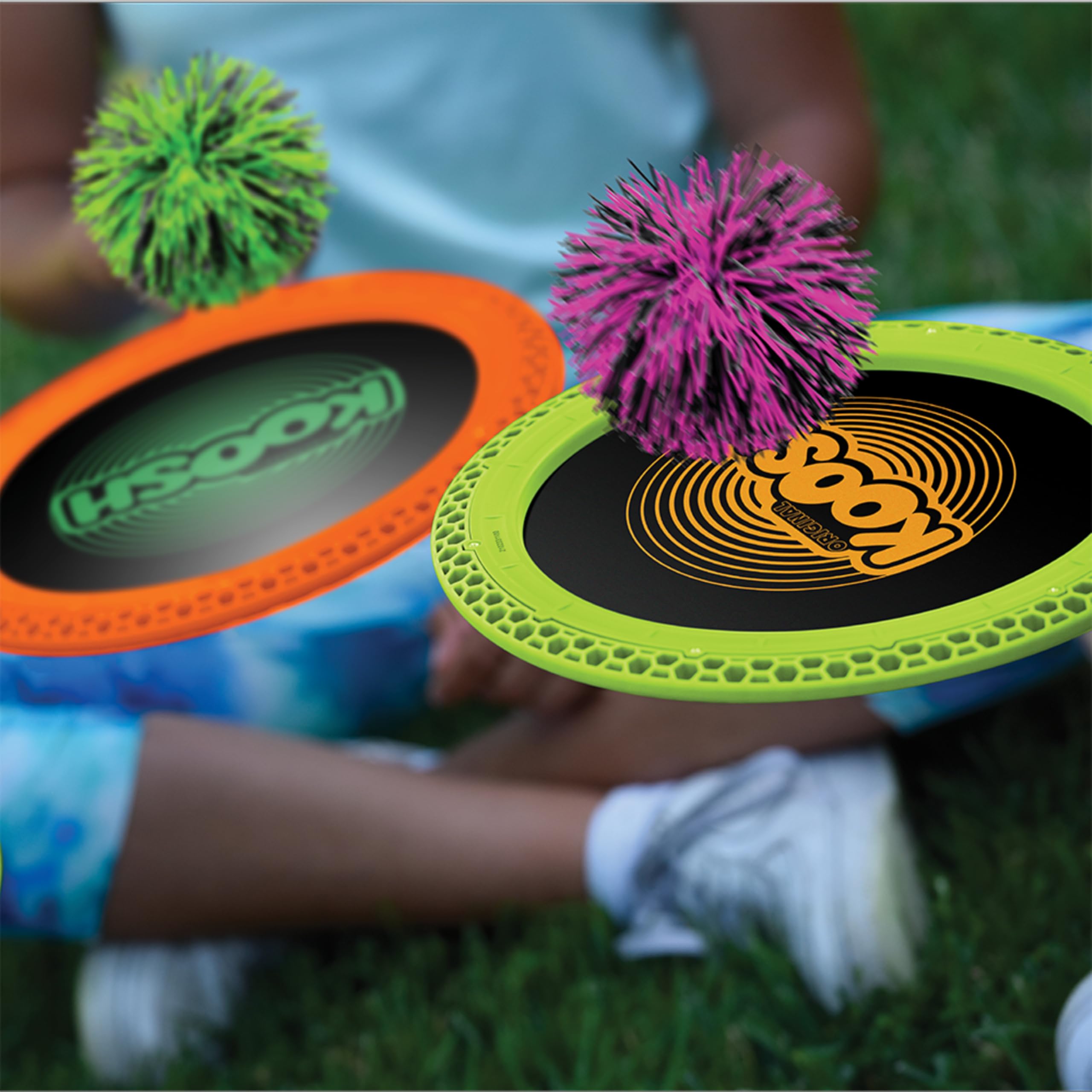 Condition photo showing New/Like New for koosh paddle playset, beach toys, outdoor games for kids, fidget toys, 4+ | koosh ball included, lightweight, summer, outdoor toys, multi-player, bouncing surface, kids toys