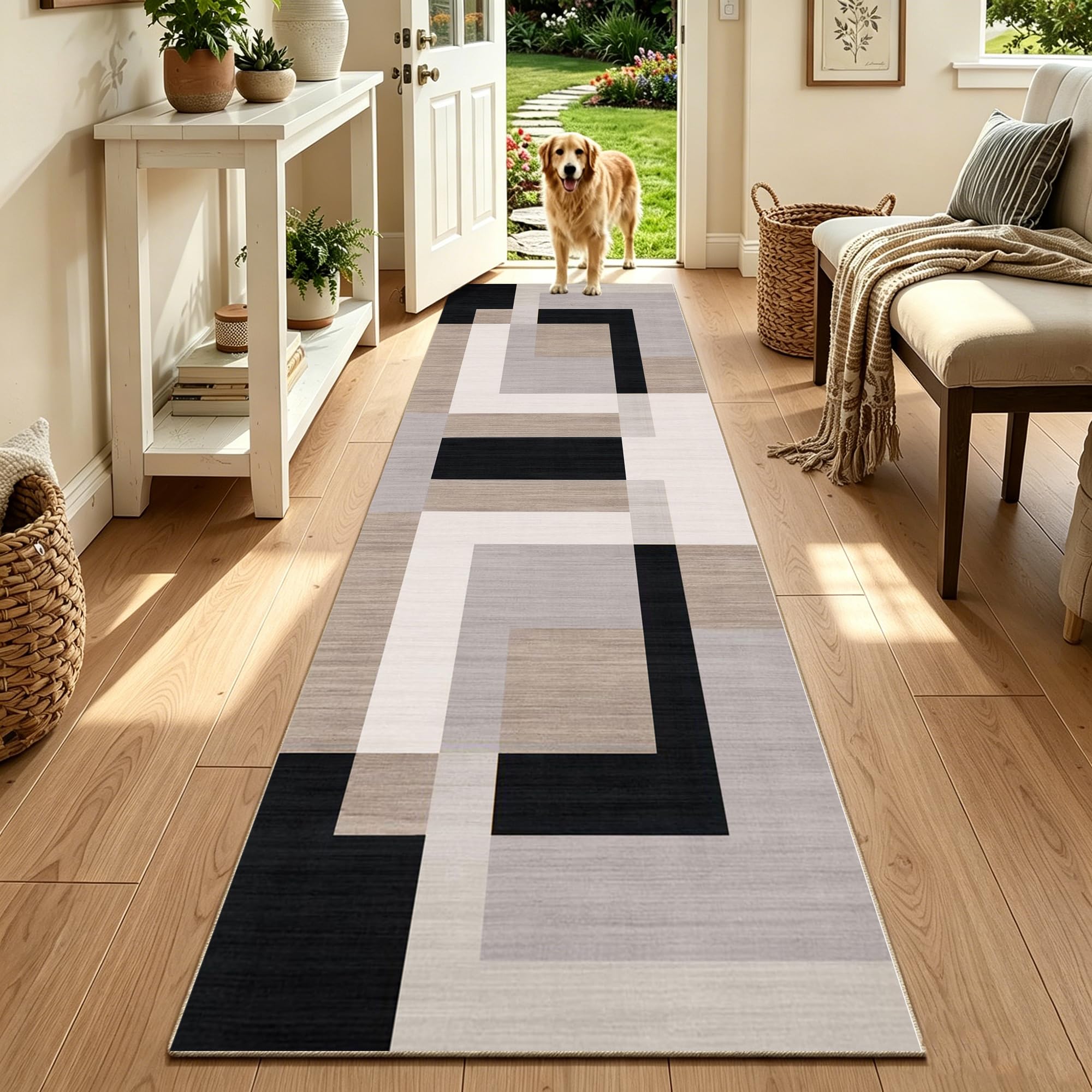 Lungo Tappeto da Cucina 60 x 260 cm Tappeto Passatoia per Corridoio Largo Tappeti Runner Antiscivolo e Lavabile Tappetino Passatoia Tappeto Ingresso per Corridoio Entrata Camera da Letto
