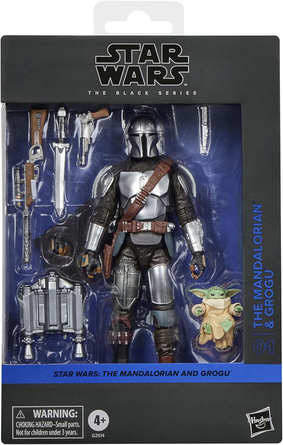 STAR WARS The Black Series The Mandalorian & Grogu, The Mandalorian & Grogu Deluxe Collectible 6 Inch Action Figure Gift