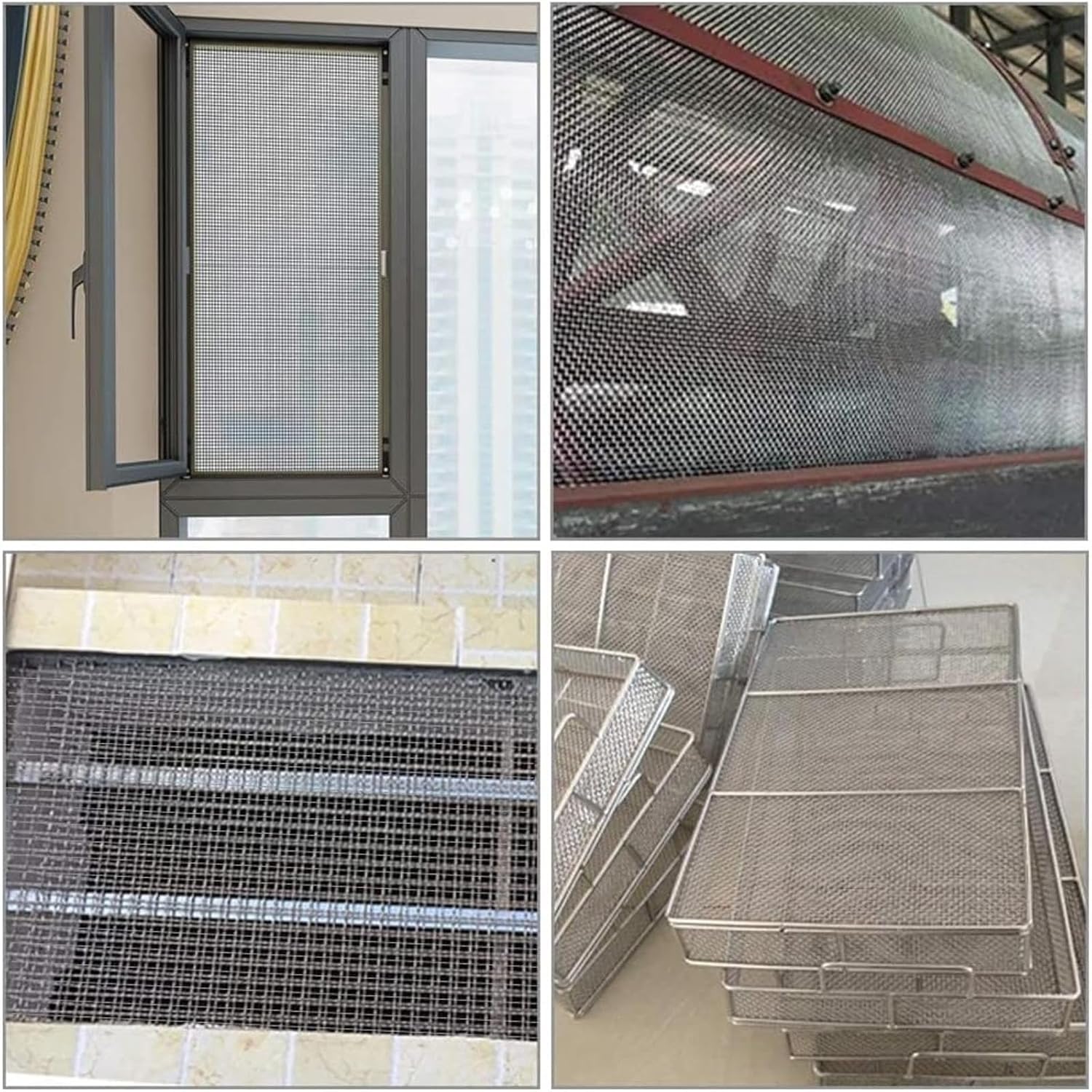 Stainless Steel Metal Guard Mesh Panel, 35 Mesh Woven Wire Screen Cloth, Cuttable Sheet for Window Garden DIY