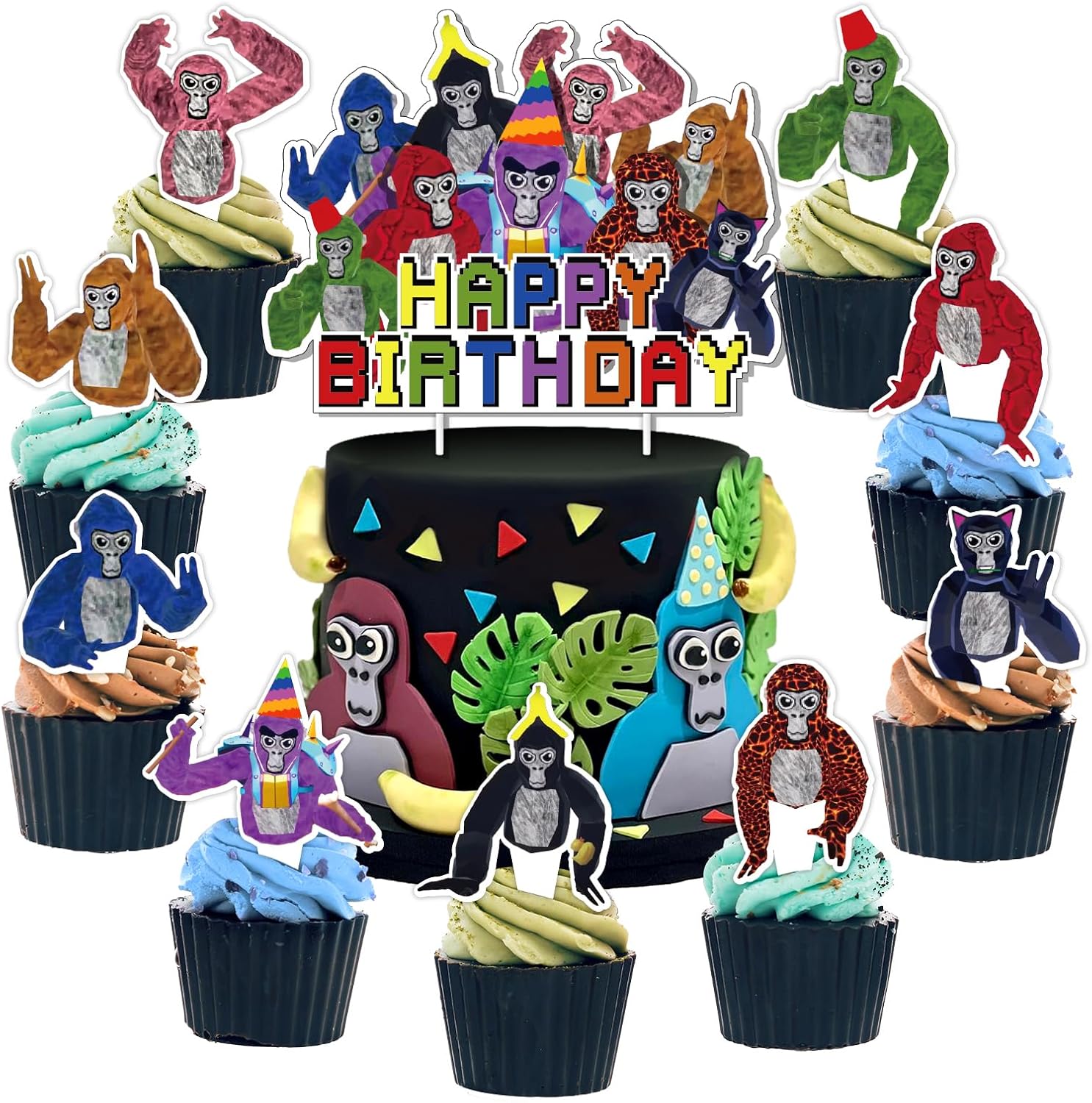 Gorilla game Party Decoration, Gorilla game Cake Toppers