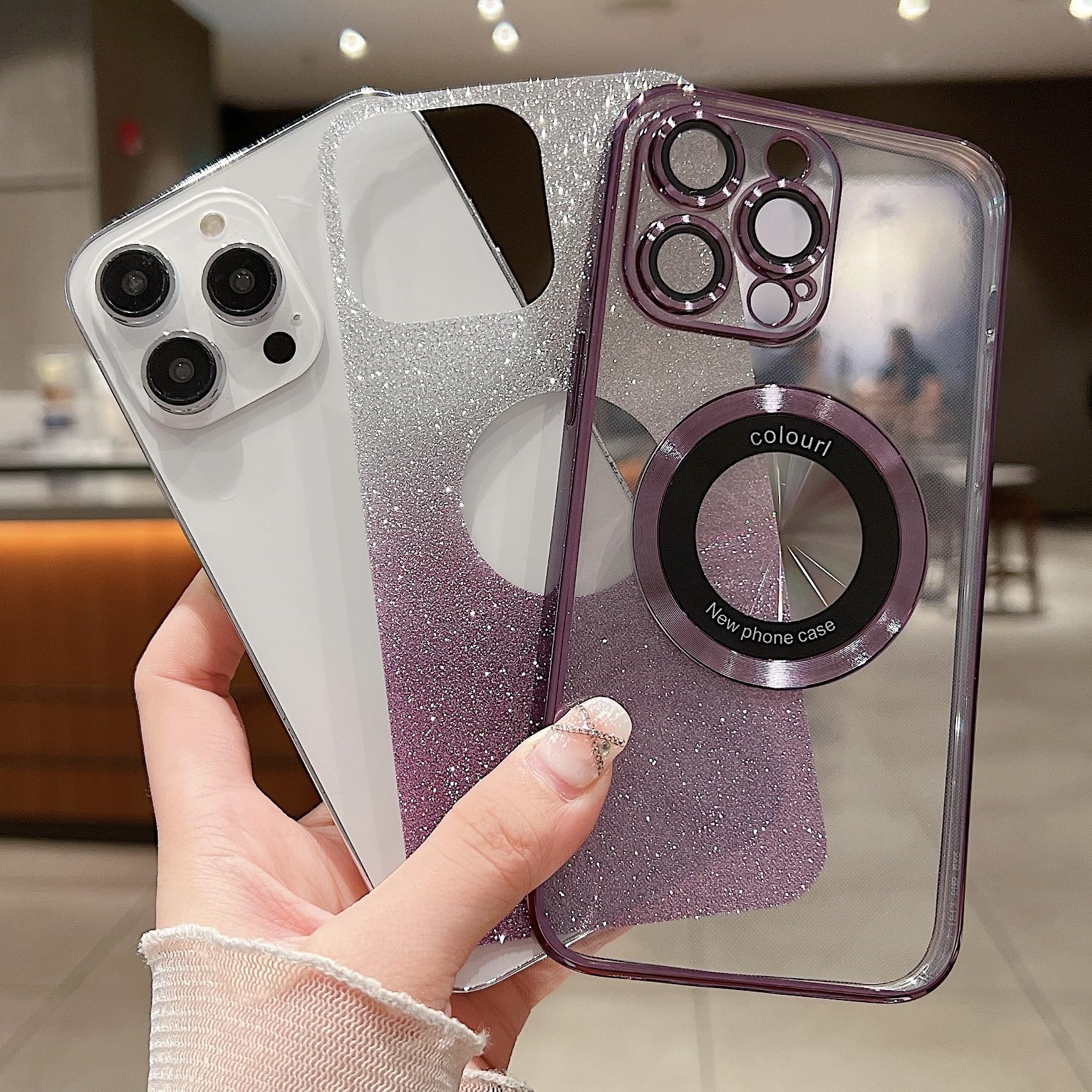 Amazon.com: ZXDK Magnetic Glitter Case for iPhone 14 Pro Max