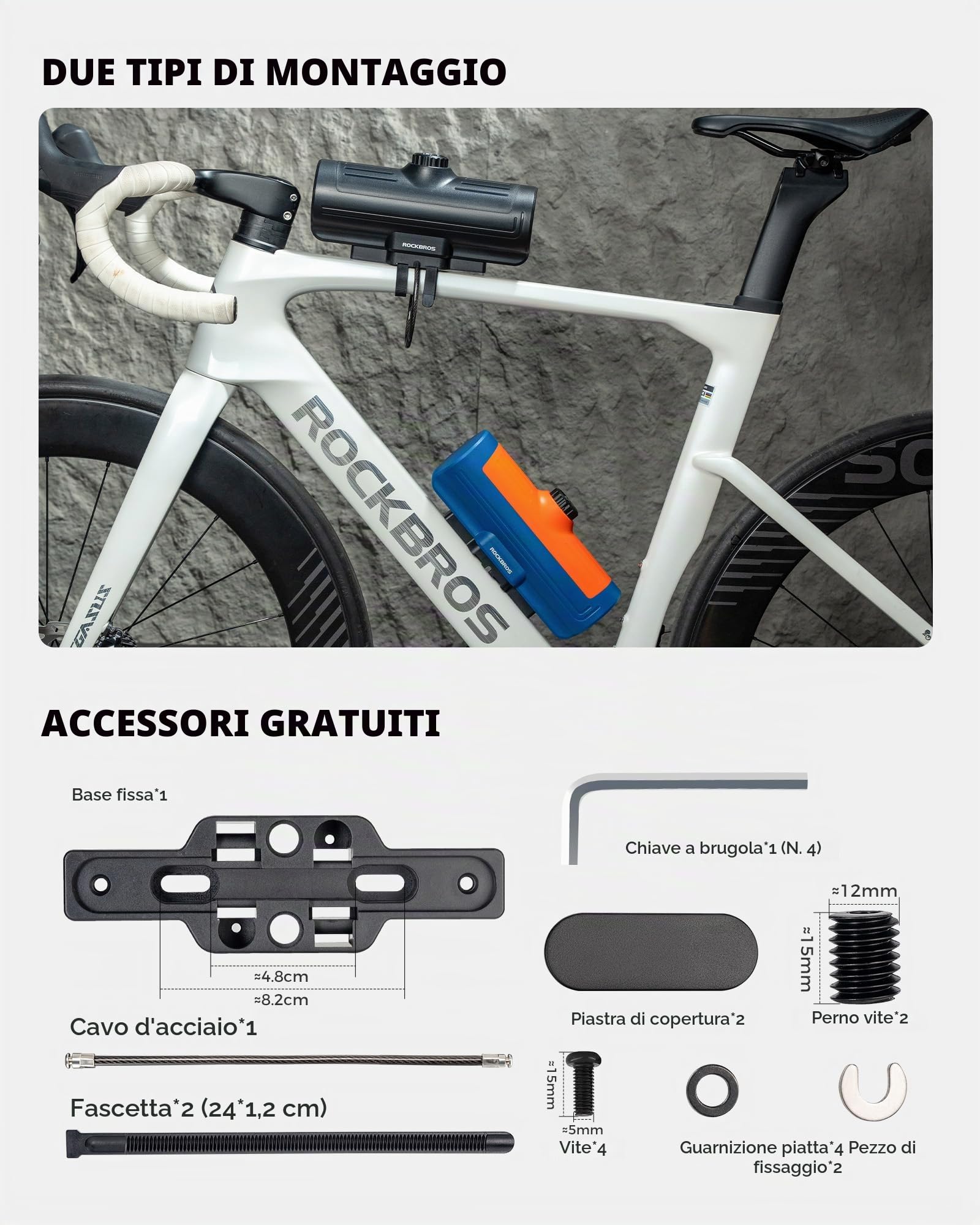 ROCKBROS Borsa Porta Attrezzi Bici 0,7L, Borraccia Porta Attrezzi Bici Corsa Antifurto con Blocco a Combinazione a 3 Cifre, Scatola Durevole, Borse Rigide da Telaio della Bicicletta MTB, Nero