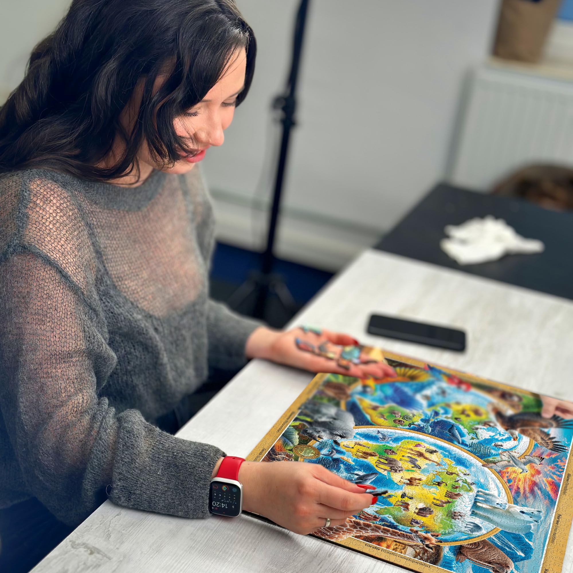 WOODEN.CITY Holzpuzzle Wildlife of the Planet - 1000 Teile Holzpuzzle für Erwachsene mit 100 einzigartigen Tierformen - Premium Öko Holzpuzzles für Erwachsene 1000 Teile - Hergestellt und entworfen in