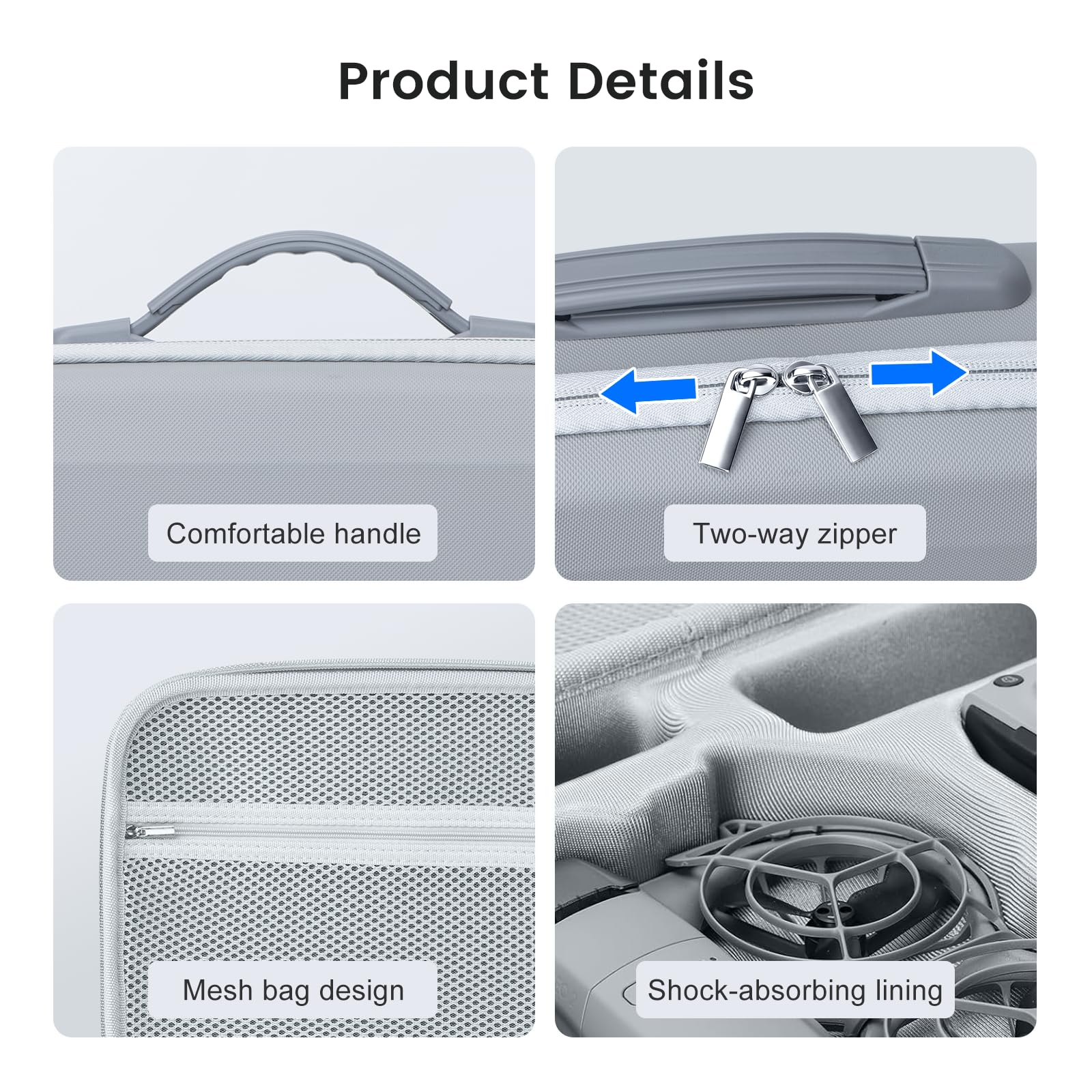 SYACHI Étui Case pour DJI Neo 2 Sac, Drone Étui Portable pour DJI Mini 3/3 Pro/4 Pro, Drone Étui Portable pour Mini 3/3 Pro/4 Pro, Imperméable Rangement Sac pour RC Contrôleur et Accessoires