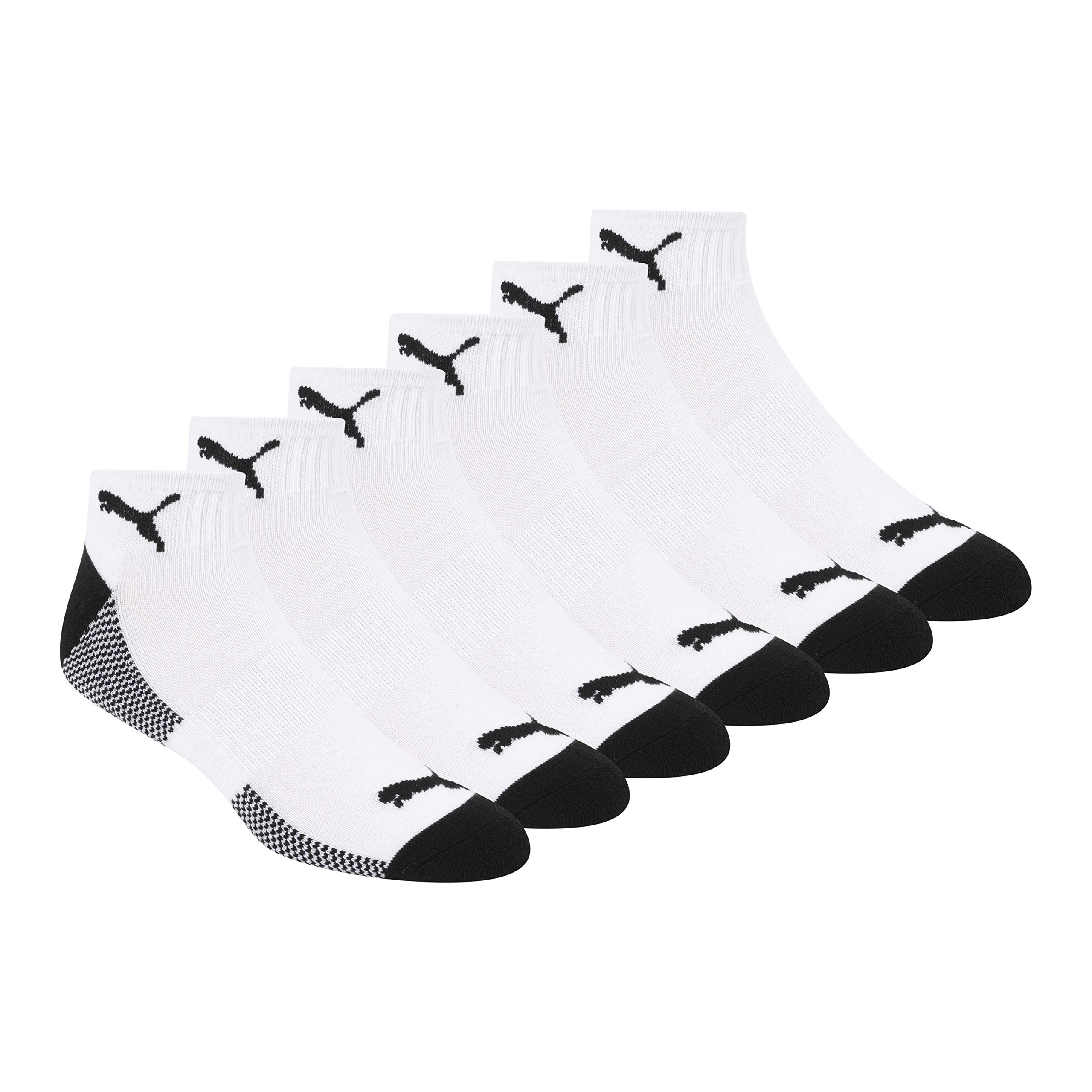 PUMAmens 6 Pack Extended Size Quarter Crew Socks running socks (pack of 6)