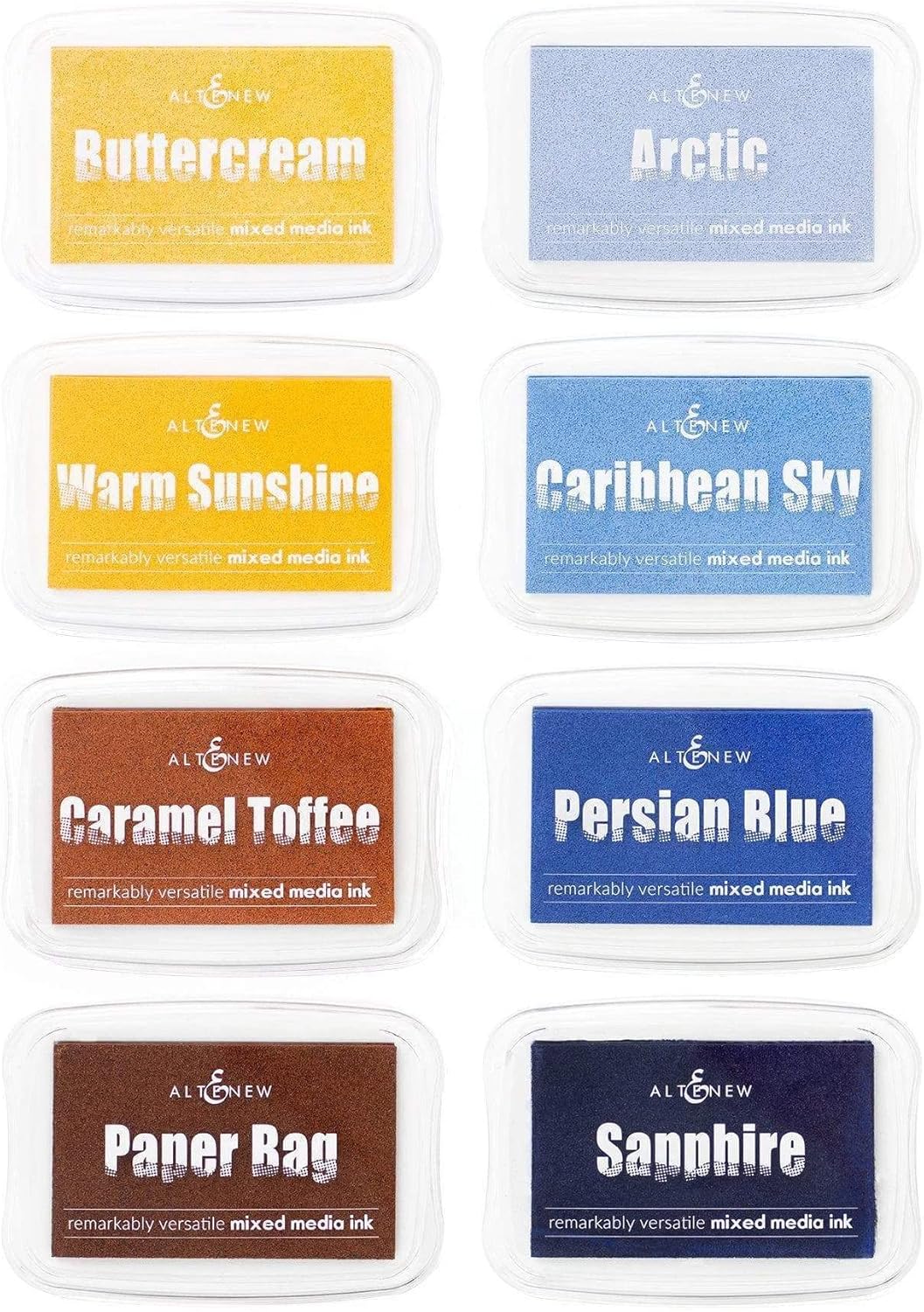 Altenew from Summer to Winter Pigment Ink Bundle, 8-Piece Set, Pigment Inks for Crafting, Inks for Stamping, Inks for Stencils