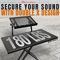 Vista 7 de AxcessAbles Soporte de Mesa Portátil de Dos Niveles para DJ Soporte para Teclado de Piano de Dos Niveles para Partituras y Tableta Soporte