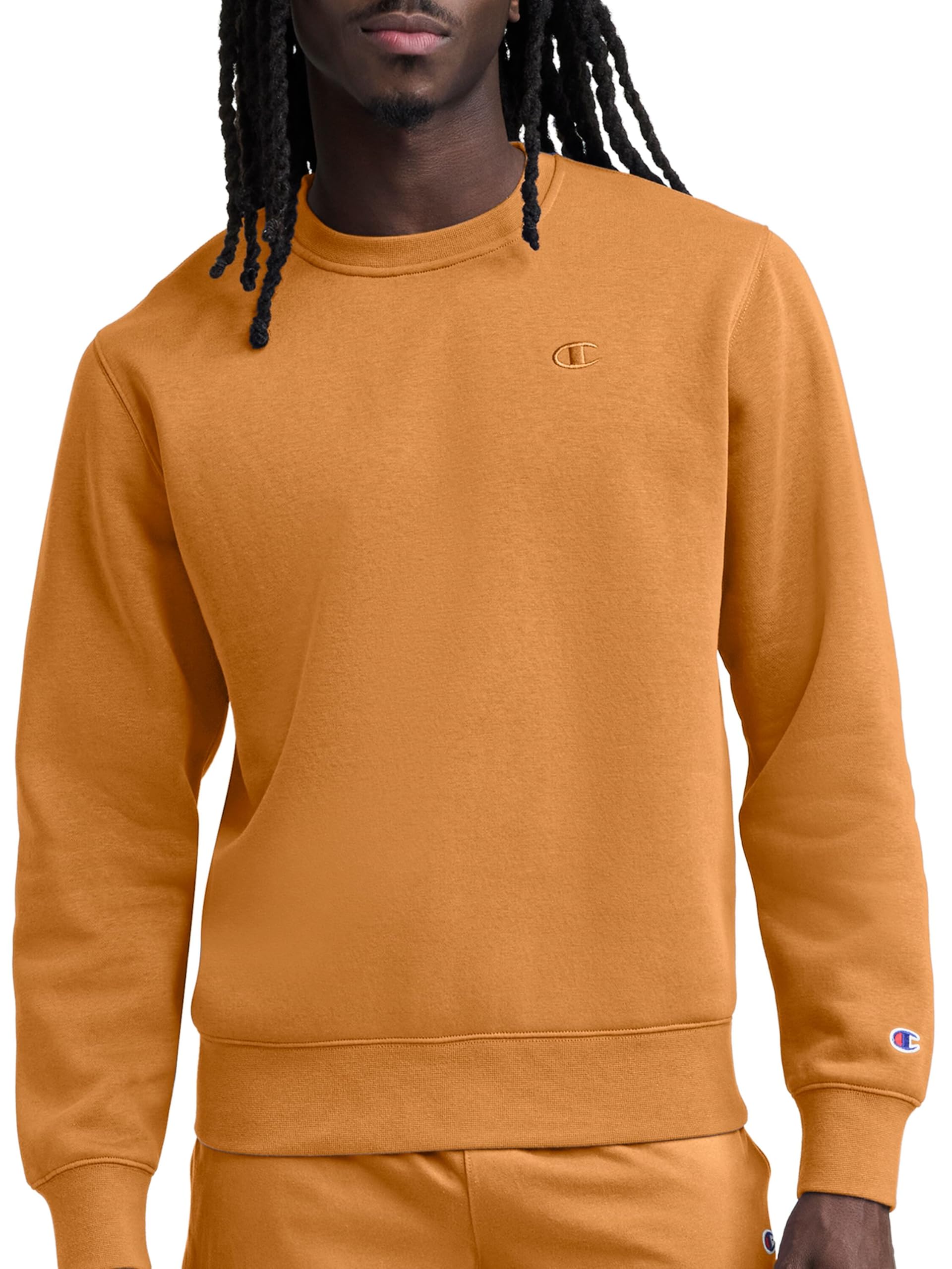 Champion Men's Men's Crewneck Fleece Sweatshirt, Standard Fit, Midweight, C Logo, Available in Regular and Big & Tall