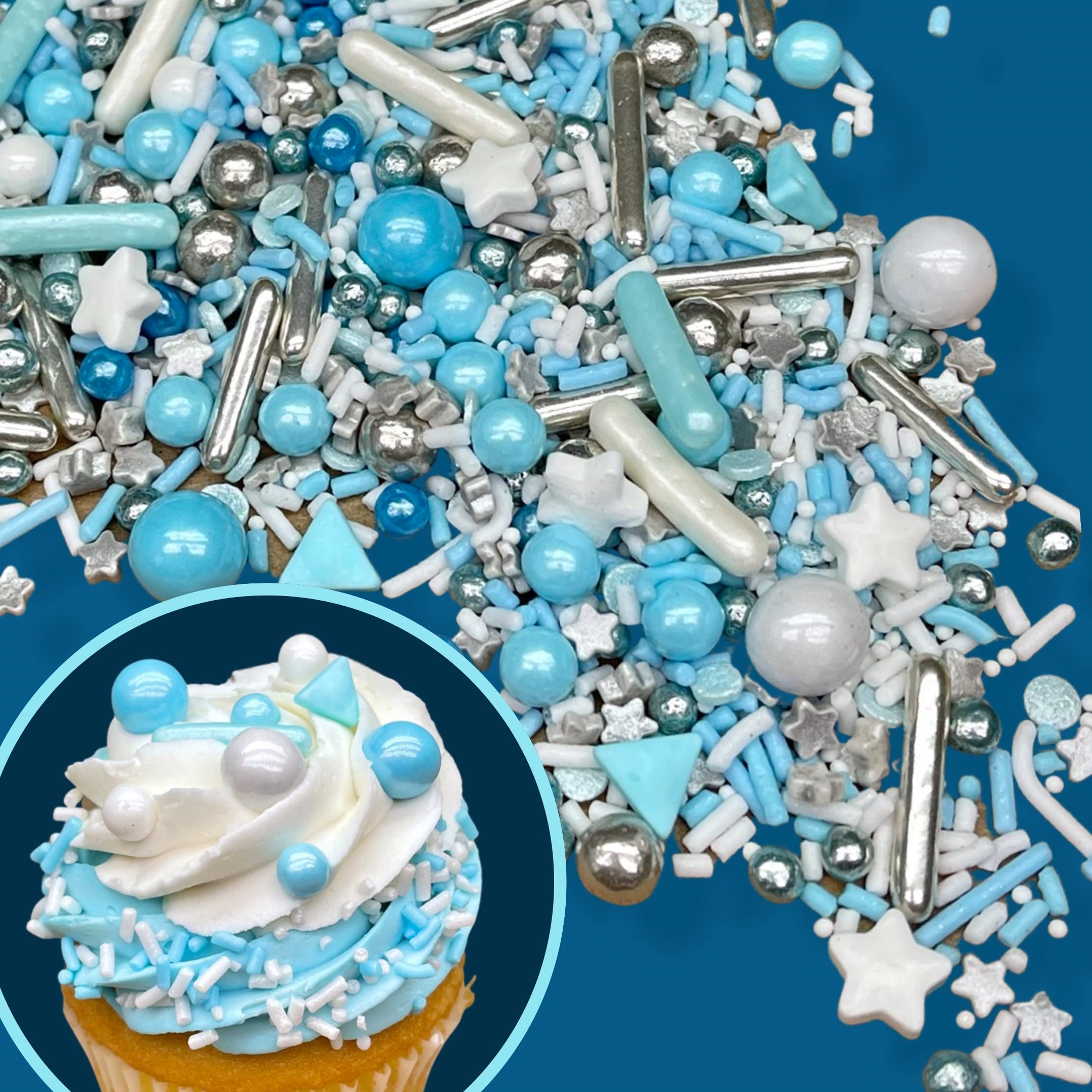 Blue Sprinkles Baby Shower Cupcake Sprinkles Sprinkle Blue