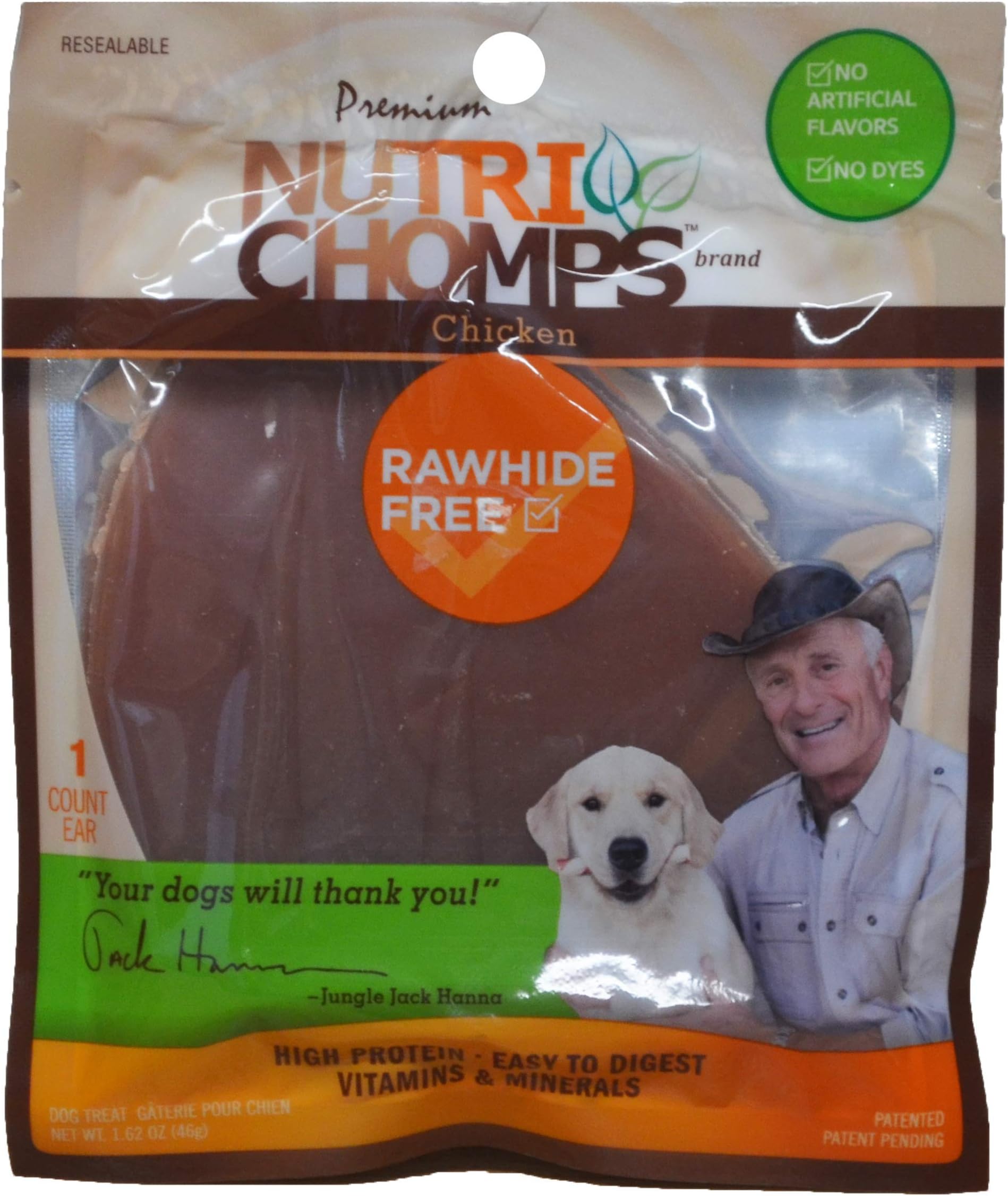 Nutri ChompsChicken Flavor Ear, 1 Pack (NT083V)