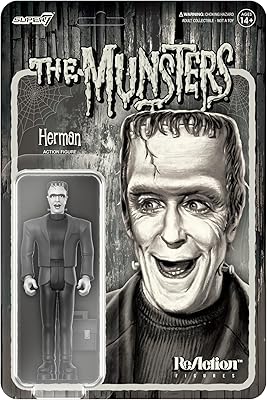 Super7 Munsters Herman Munster (Grayscale) - 3.75 in Scale Reaction Figure