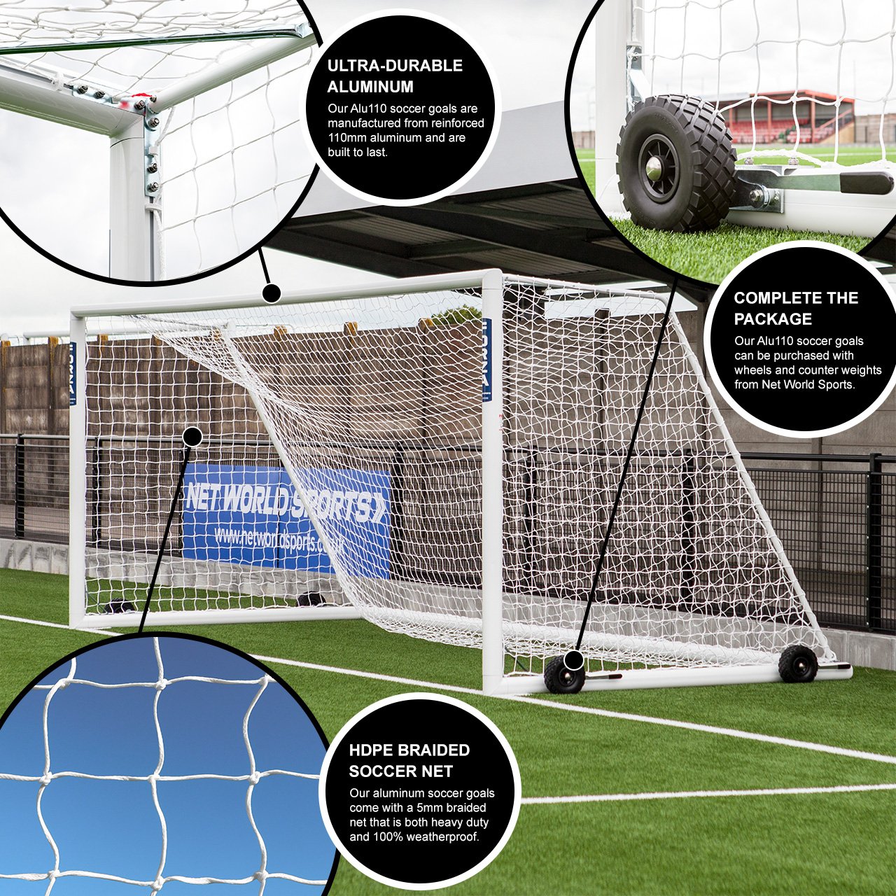 Buy FORZA Alu110 Soccer Goal (12ft x 4ft to 24ft x 8ft) Choose Your