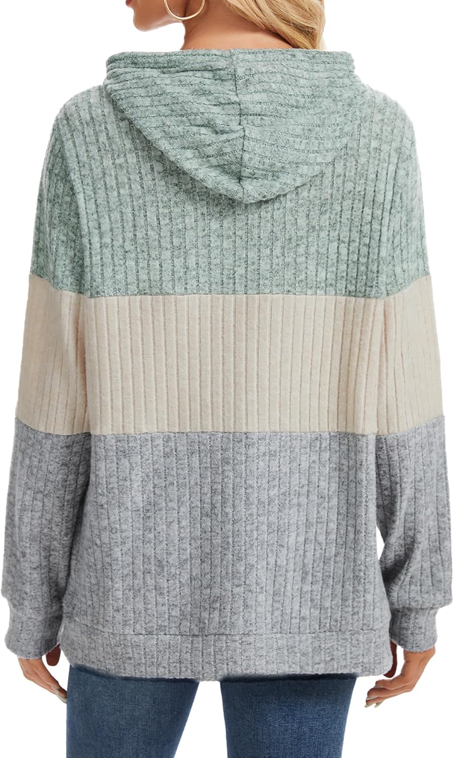 Hoodies for Women Casual Long Sleeve Drawstring Loose Fit Pullover Sweaters Tops for Women Trendy 2025 Fall Fashion - Image 3