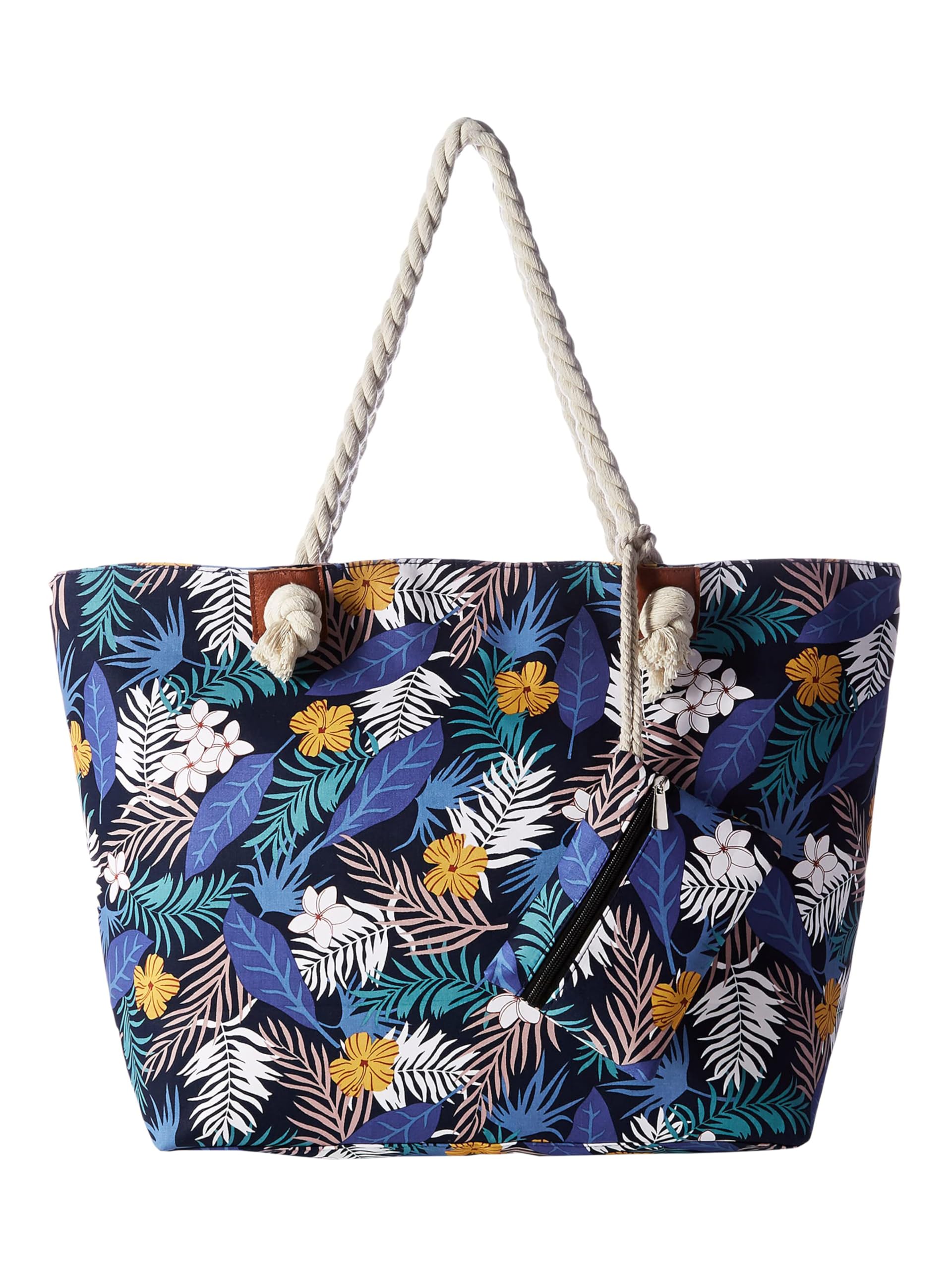 DonDon große Strandtasche XXL mit Reißverschluss - Umhängetasche Damen - große Badetasche für Urlaub vielseitige Shopper Tasche Damen für Strand Urlaub Must Haves Beach bag - Südsee Traum