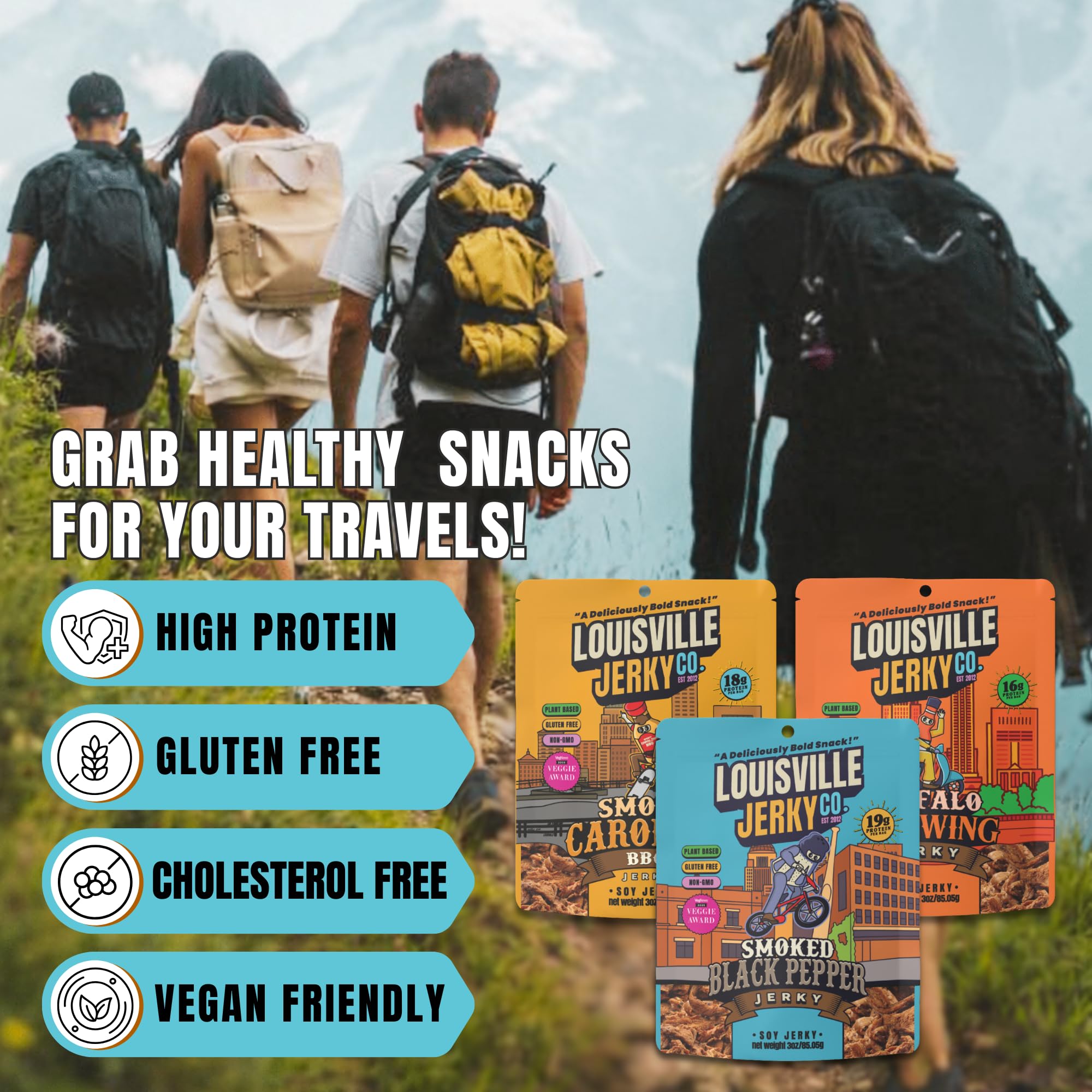 Amazon.com: Louisville Jerky Co. Pepperoni Pizza Vegan Jerky Snack