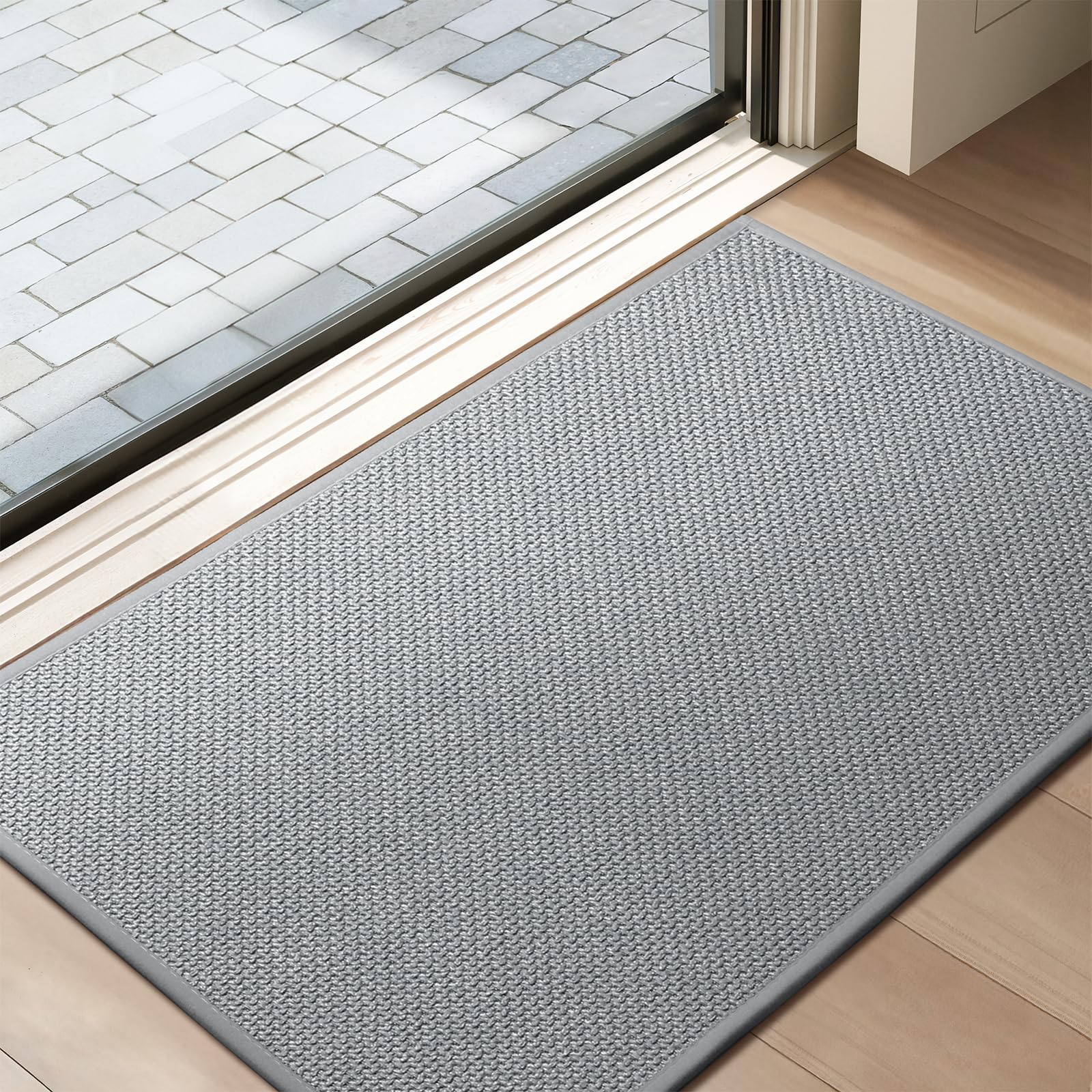 Tuocal Door Mat Non Slip Dirt Trapper Door Matts Indoor 45x75cm Darkgray — image 1
