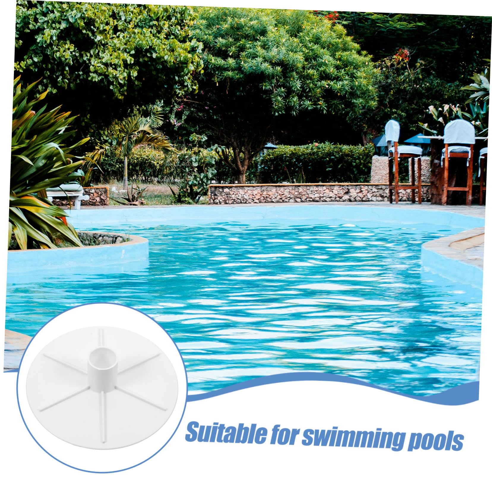 BESPORTBLE 4piezas Placa Adaptadora para Skimmer De Piscina Cubierta De Vacío Accesorio De y Estético para Enterradas