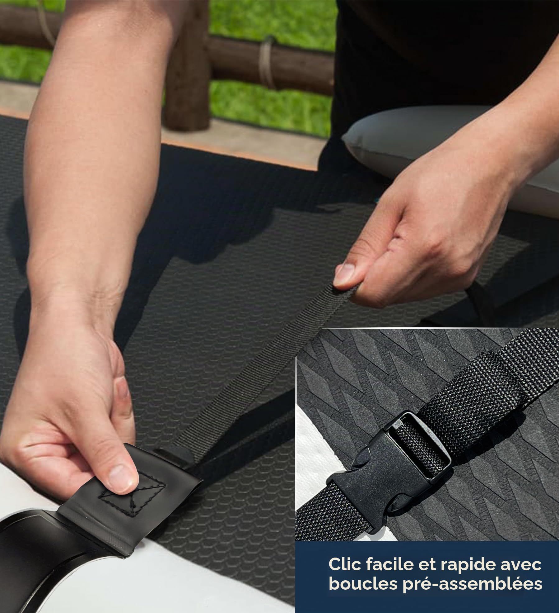 Stabilisateurs pour Planches à pagaie (Ajustement Universel) gonflables pour débutants, Enfants, pêche, Chiens, Yoga et Plus Encore (PVC Robuste)