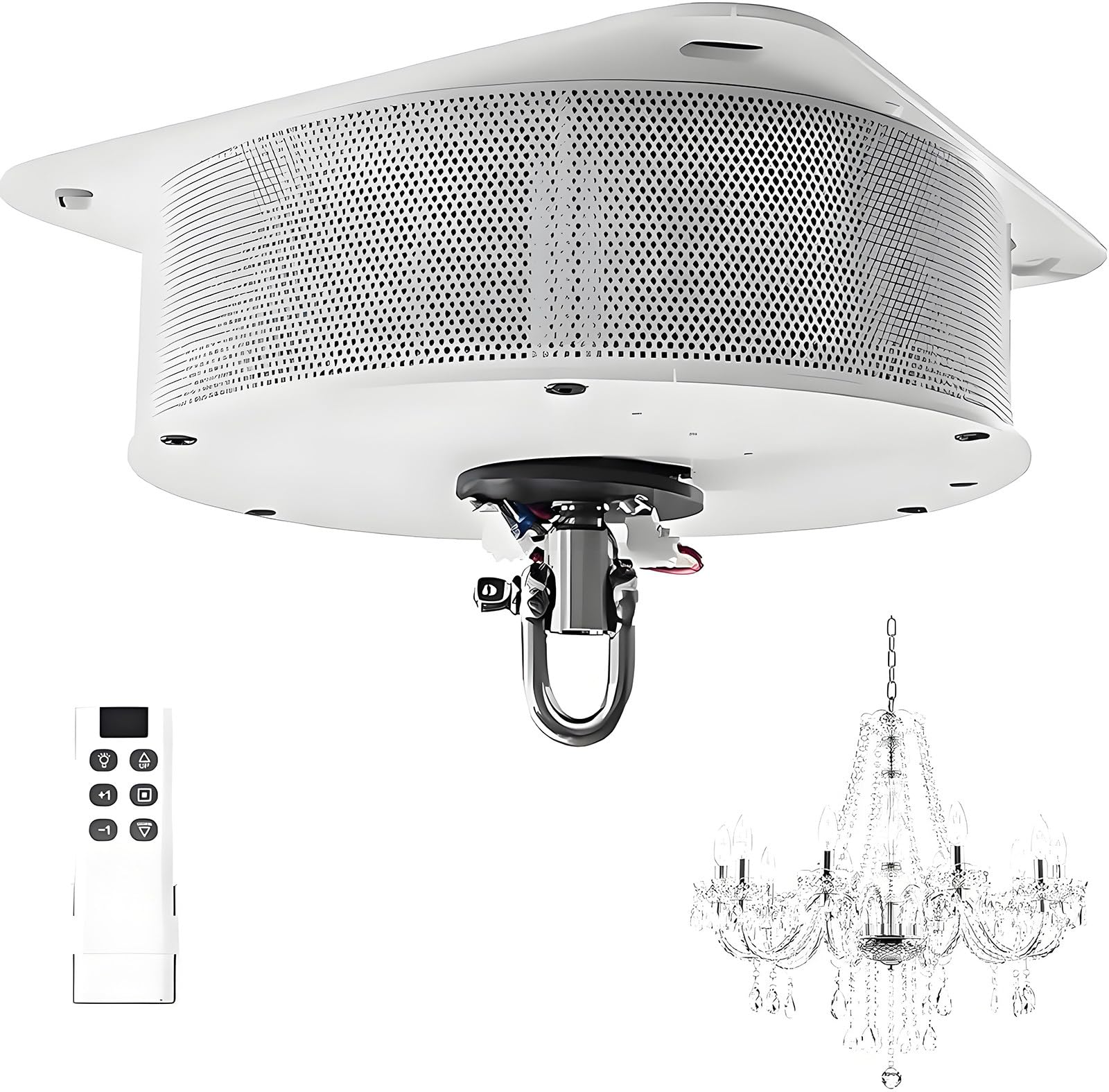 Elektryczny podnośnik do żyrandola, podnośnik do żyrandola, wciągarka elektryczna, podnośnik do lamp wiszących Villas, 6 metrów (19,69 stopy) skoku z pilotem 40kg