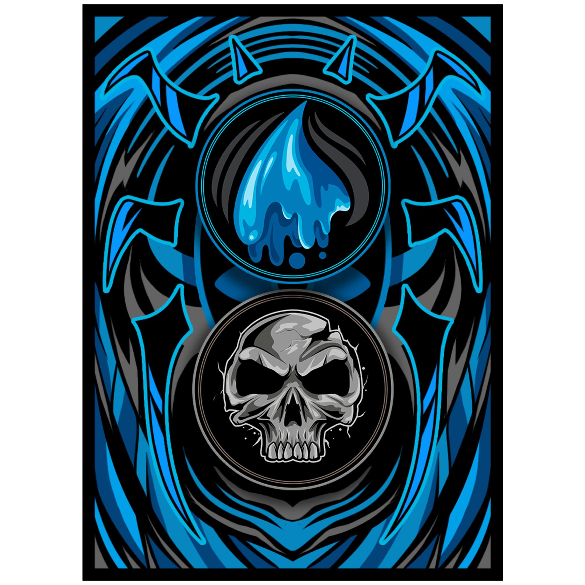 Realm Guard - 100ct Textured Matte TCG/MTG Card Art Sleeves (Blue Black)
