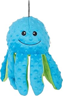 Petlou Dog Plush Toys,Interactive Stuffed Dog Squeaky Toys Chew Dog Toys for Medium Dog Small Large Dogs ,Dotty Friends Dog Toy (9 INCH, Dotty Friends-Octopus)