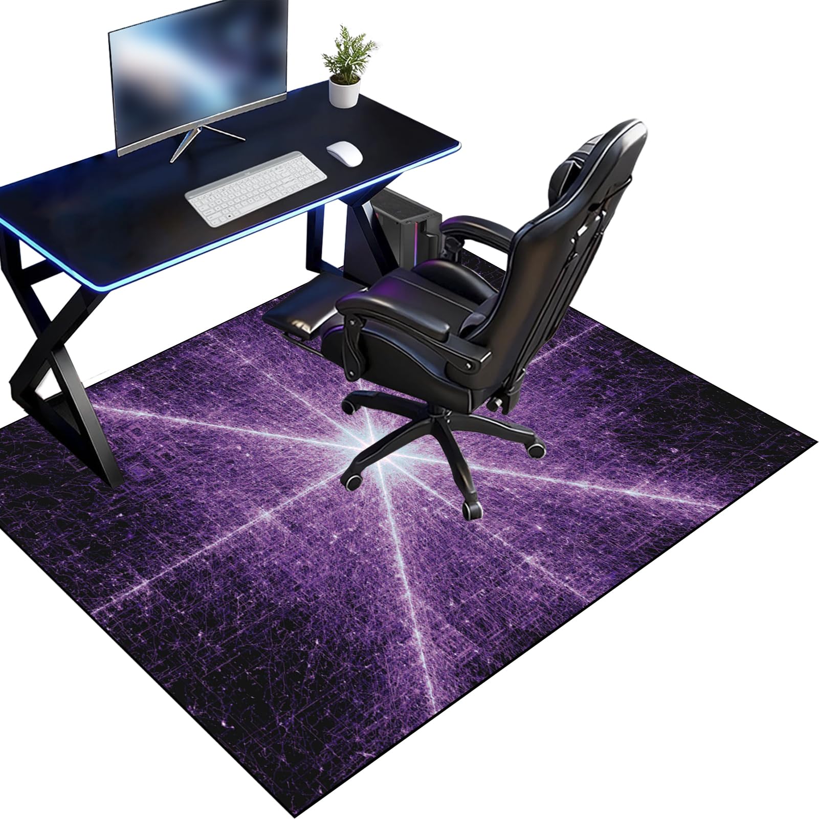 Alfombra Oficina para Silla con Ruedas 120 x 140 cm Alfombra Silla Gaming Protector Suelo Silla Ruedas Alfombra Silla Escritorio Antideslizante Alfombra Protectora Suelo Silla Alfombra Gamer
