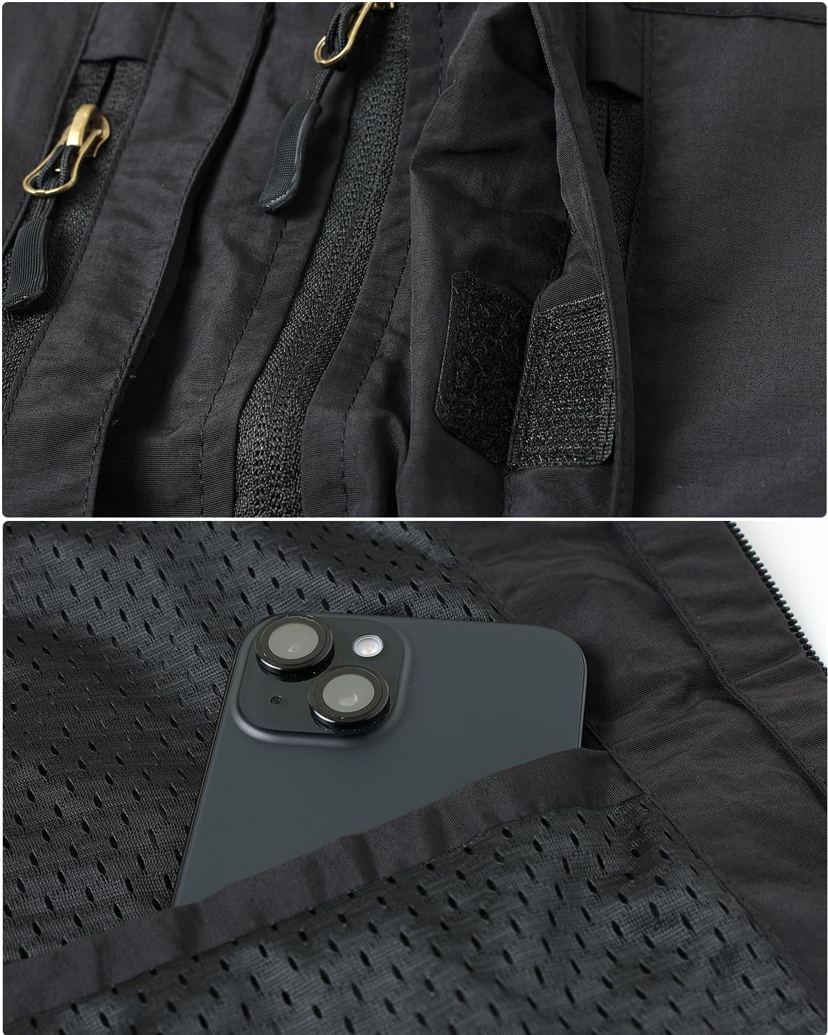 Herren Outdoor Weste Standkragen Anglerweste Golf Leicht Gilet Schnelltrocknende Ärmellose Jacke Arbeitsweste Jagdweste mit Vielen Taschen für Safari Fotografie