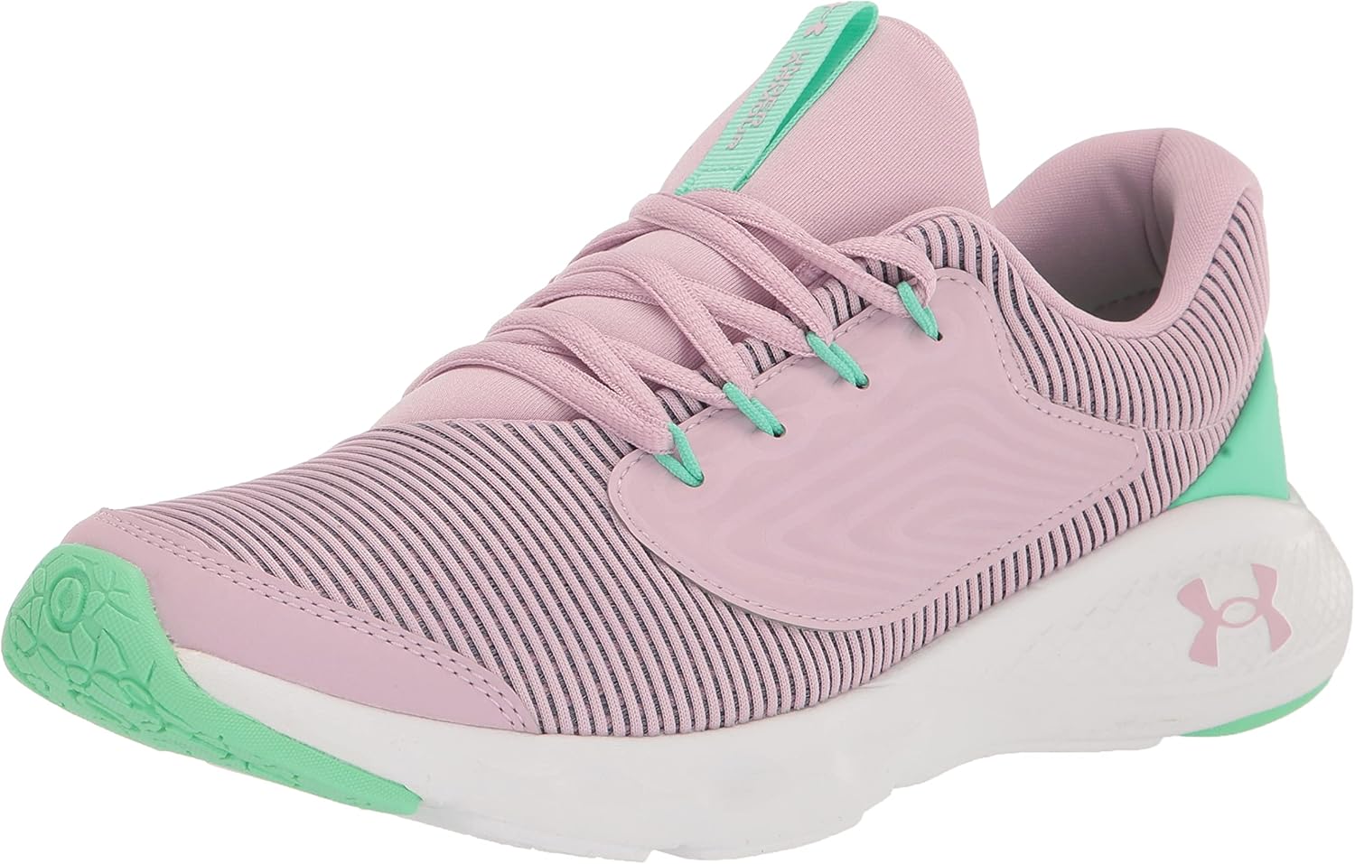 Under Armour Girls Charged Vantage 2 Running Shoe, (601) Pink Fog/Tempered Steel/Pink Fog, 5 Big Kid