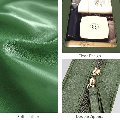 Miniatura 3 de LETGO Bolsas de maquillaje transparentes, bolsa de aseo aprobada por la TSA con cremallera, organizador de maquillaje transparente para artículos