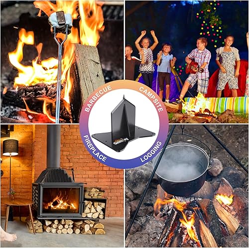 Miniatura 6 de Divisor de leña para leña para estufa de leña, chimenea y pozos de fuego, divisor de troncos manual estructural de alta resistencia, divisor de