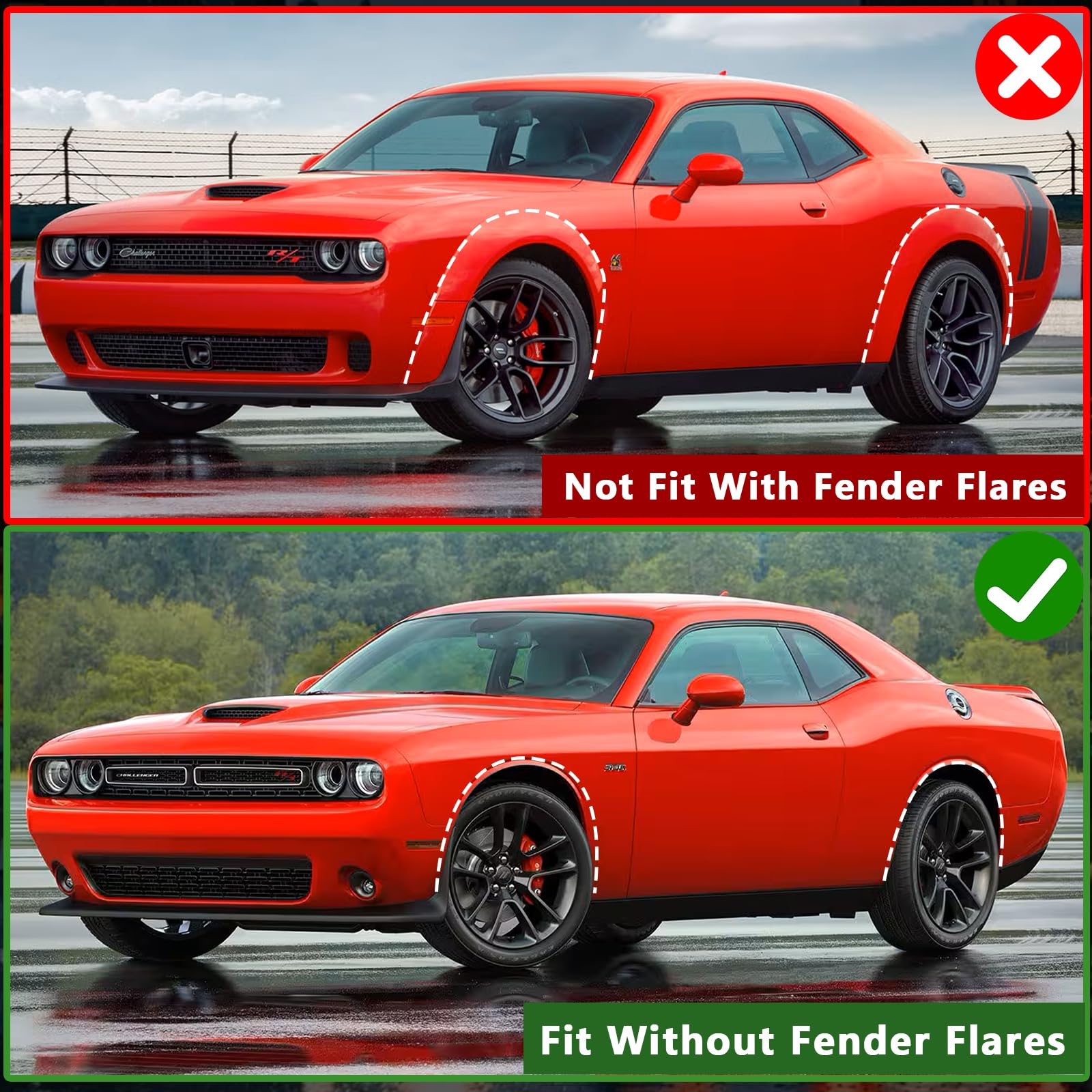 ZXAJDWNU Voiture Bavette Pour Dodge Challenger 2015-2024