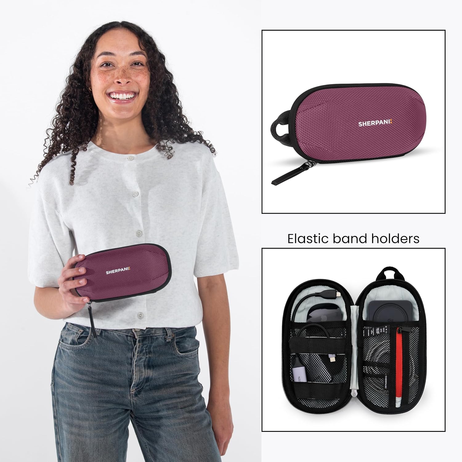Sherpani Mini Co-Pilot, Electronics Organizer for Women (Smoky Orchid) image 3
