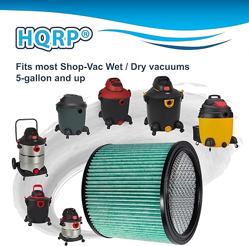 Miniatura 10 de HQRP Paquete de 2 filtros de cartucho compatibles con Shop-Vac 90350 90304 90333 de repuesto para la mayoría de aspiradoras húmedassecas de 5