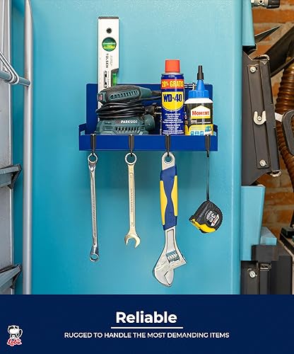 Vista 6 de The Lobo Paquete de 2 estantes magnéticos para refrigerador, estante magnético de cocina resistente de 20 libras de capacidad para el lado