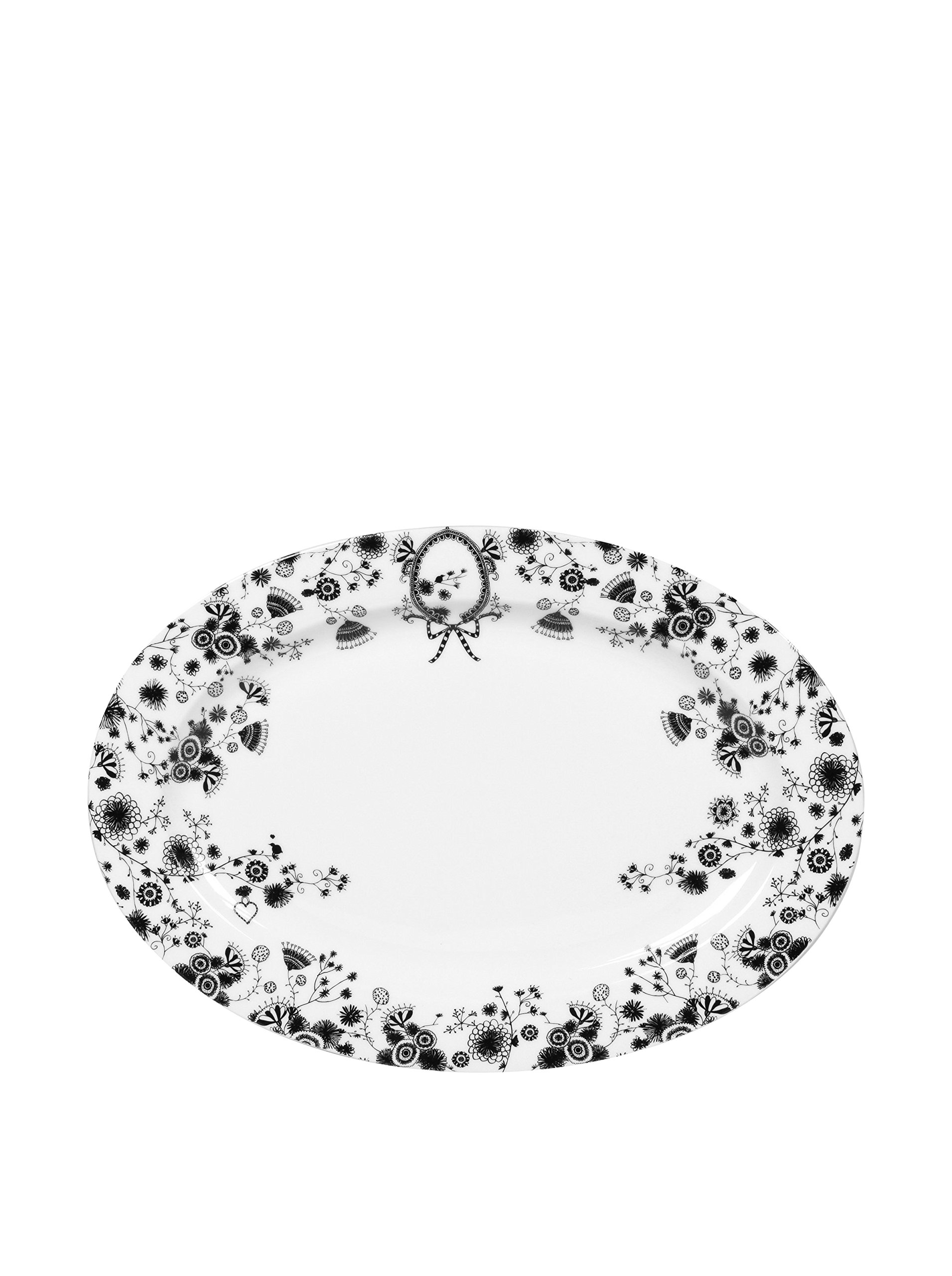 Mimex Oval Plate - 10" X 14",White