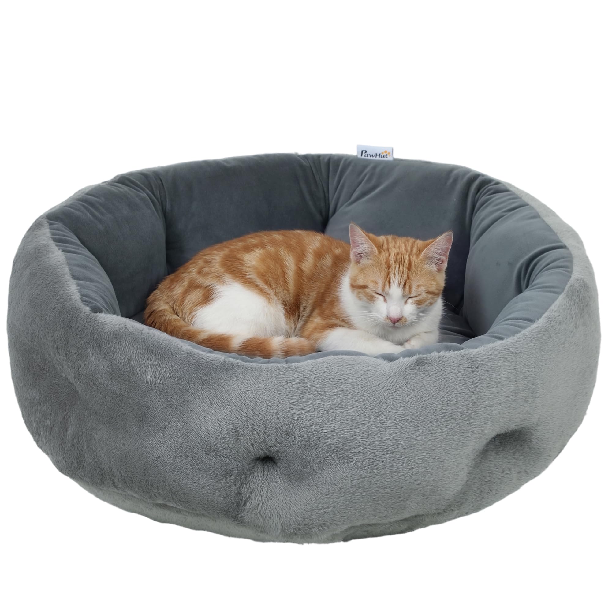 Pawhut Dark Grey Cat Bed, Dog Pet Bed For Indoor Cats & Small Dogs In | Size: 60Cm