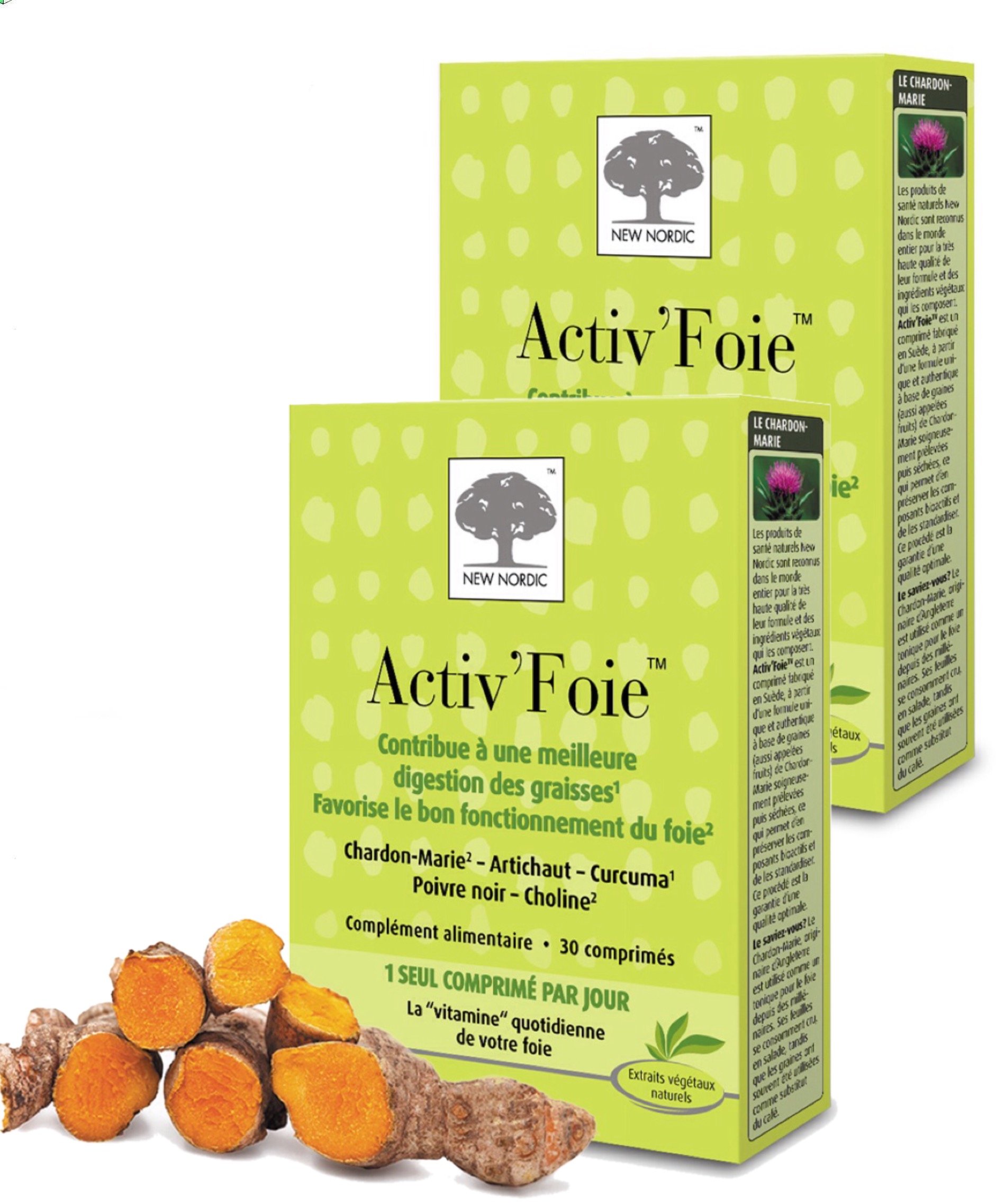 New Nordic Activ'Foie - Lot de 2 Boites de 30 Comprimés